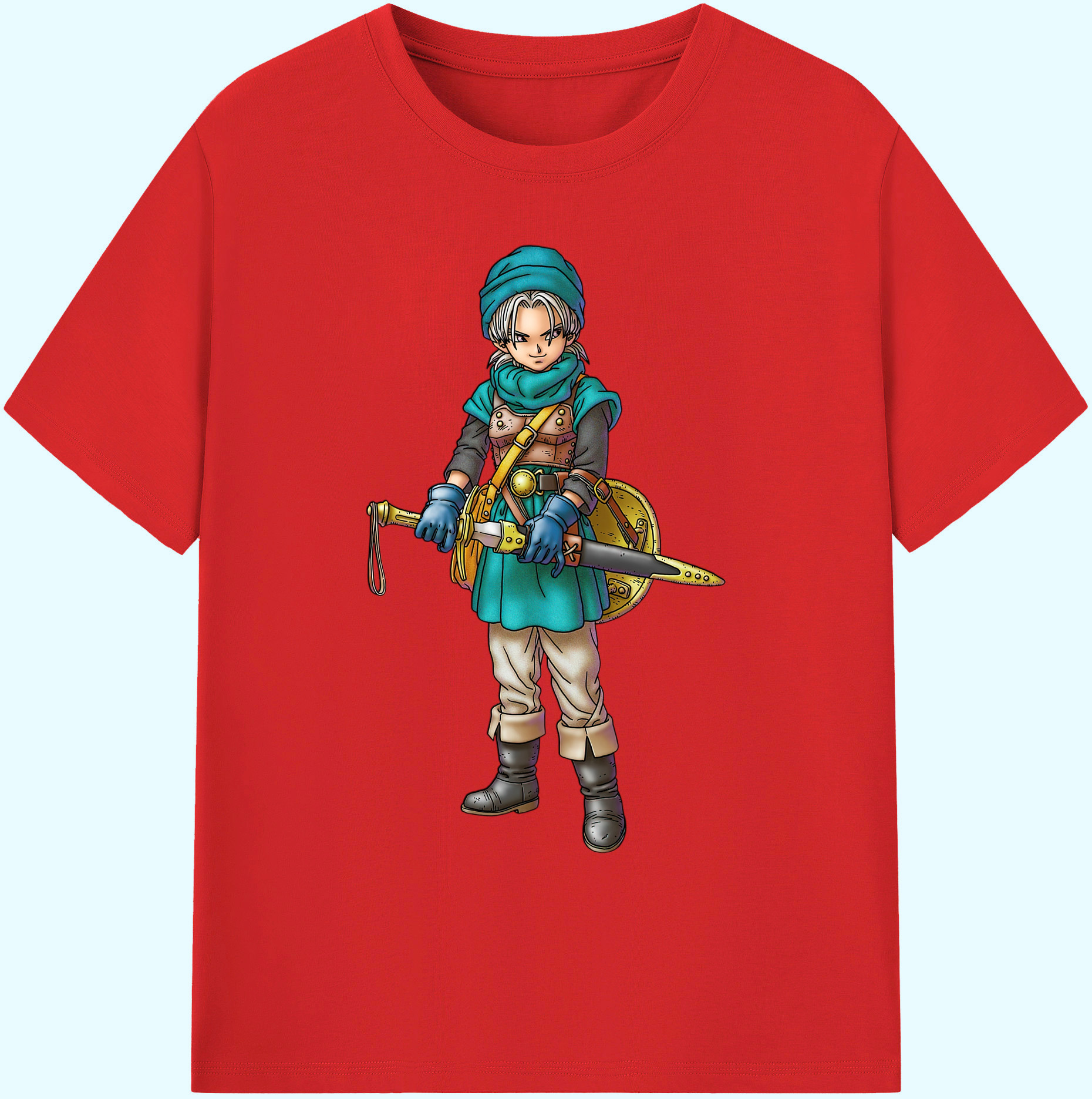 （画像用） ドラゴンクエスト Doragon Kuesuto Dragon Quest 綿100％ メンズ半袖Tシャツ｜肌触りやわらか＆通気性