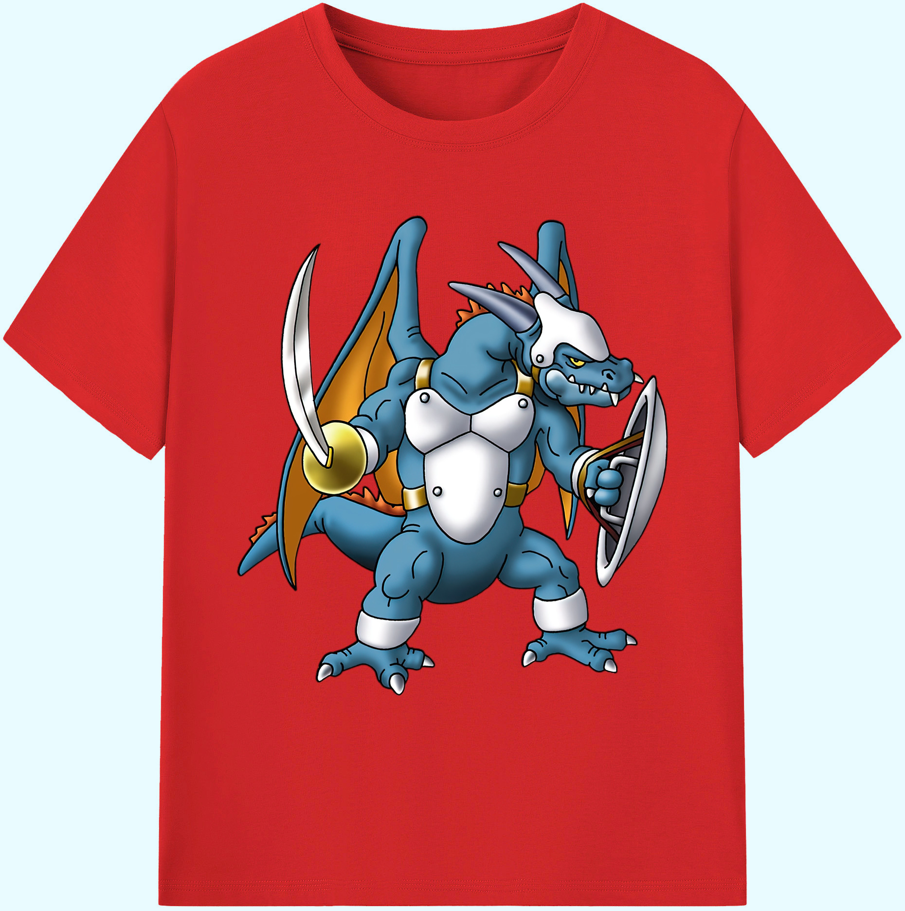 （画像用） ドラゴンクエスト Doragon Kuesuto Dragon Quest 綿100％ メンズ半袖Tシャツ｜肌触りやわらか＆通気性