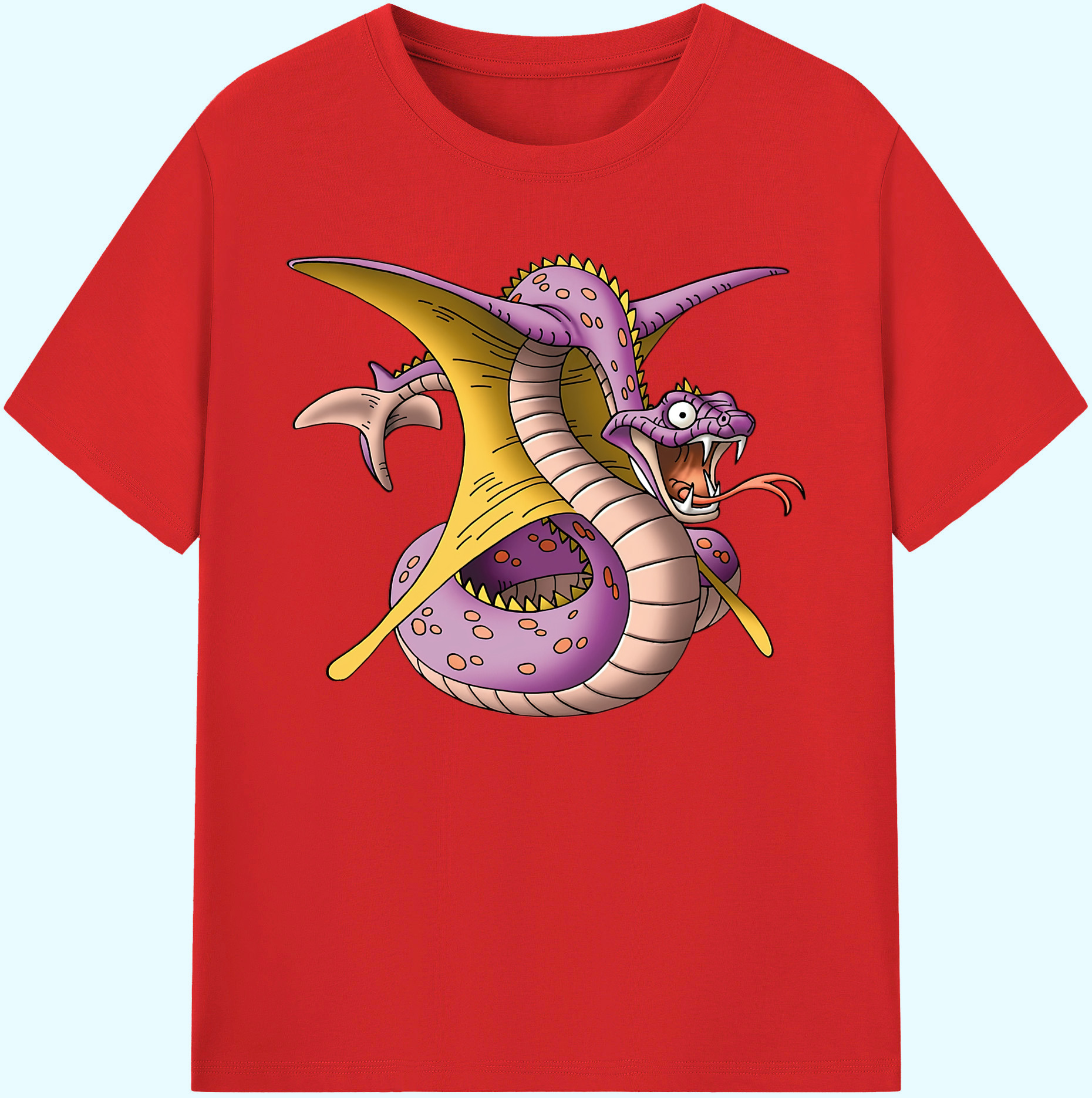 （画像用） ドラゴンクエスト Doragon Kuesuto Dragon Quest 綿100％ メンズ半袖Tシャツ｜肌触りやわらか＆通気性