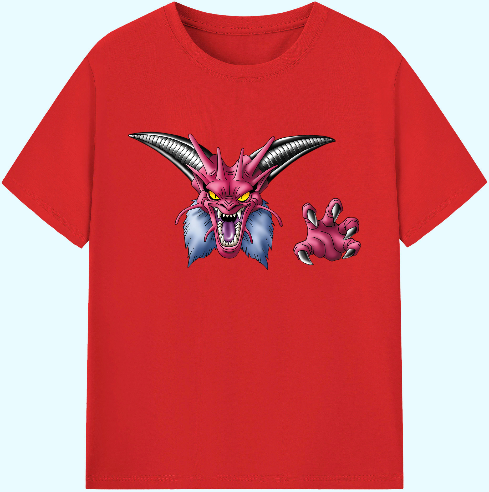 （画像用） ドラゴンクエスト Doragon Kuesuto Dragon Quest 綿100％ メンズ半袖Tシャツ｜肌触りやわらか＆通気性