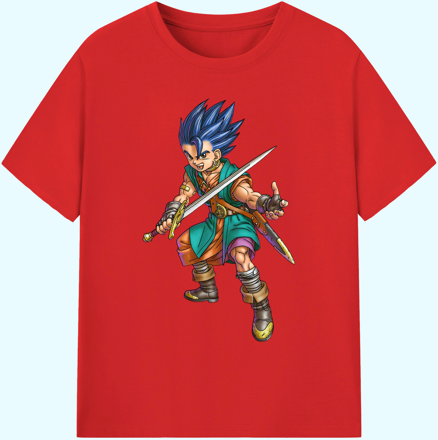（画像用） ドラゴンクエスト Doragon Kuesuto Dragon Quest 綿100％ メンズ半袖Tシャツ｜肌触りやわらか＆通気性