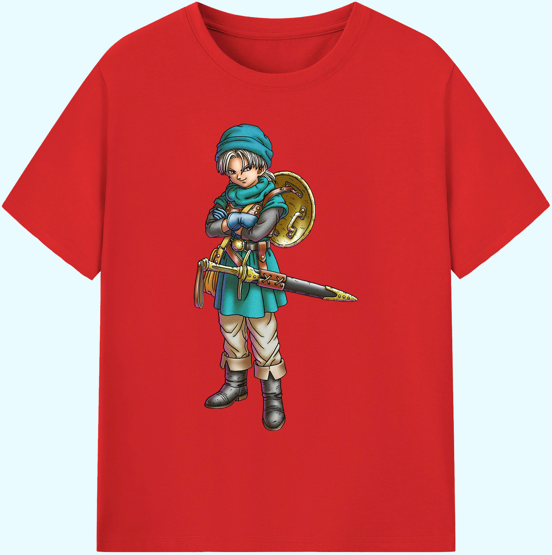 （画像用） ドラゴンクエスト Doragon Kuesuto Dragon Quest 綿100％ メンズ半袖Tシャツ｜肌触りやわらか＆通気性
