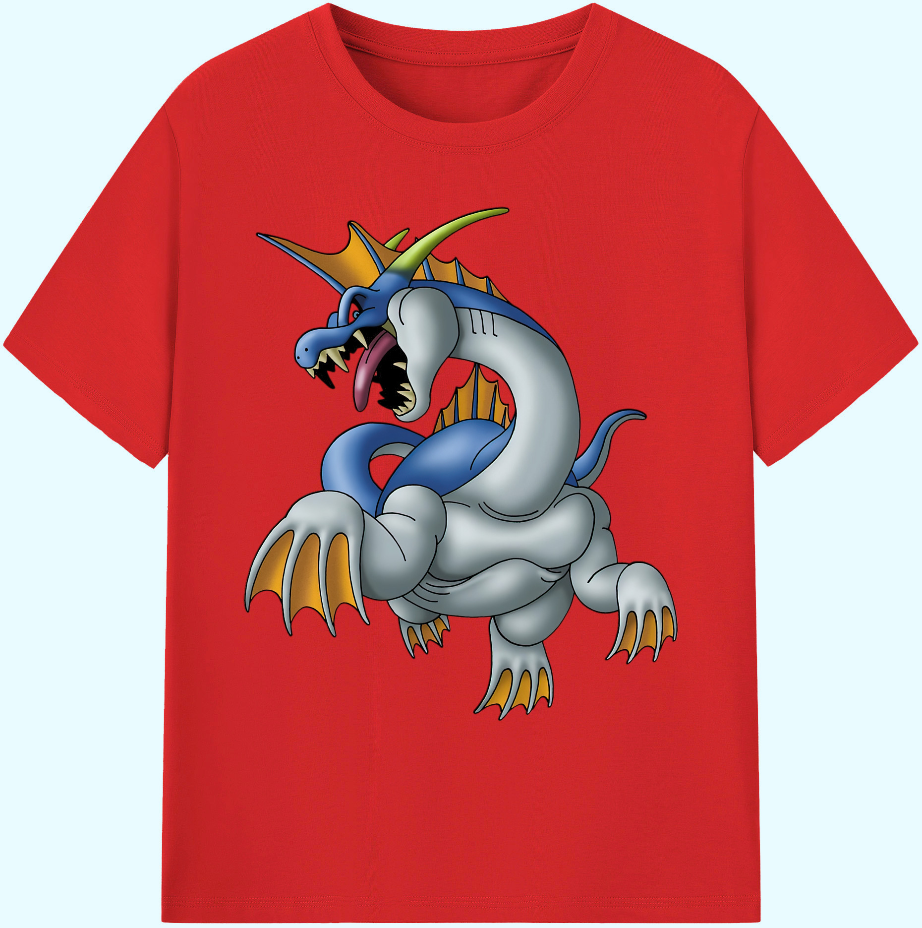 （画像用） ドラゴンクエスト Doragon Kuesuto Dragon Quest 綿100％ メンズ半袖Tシャツ｜肌触りやわらか＆通気性