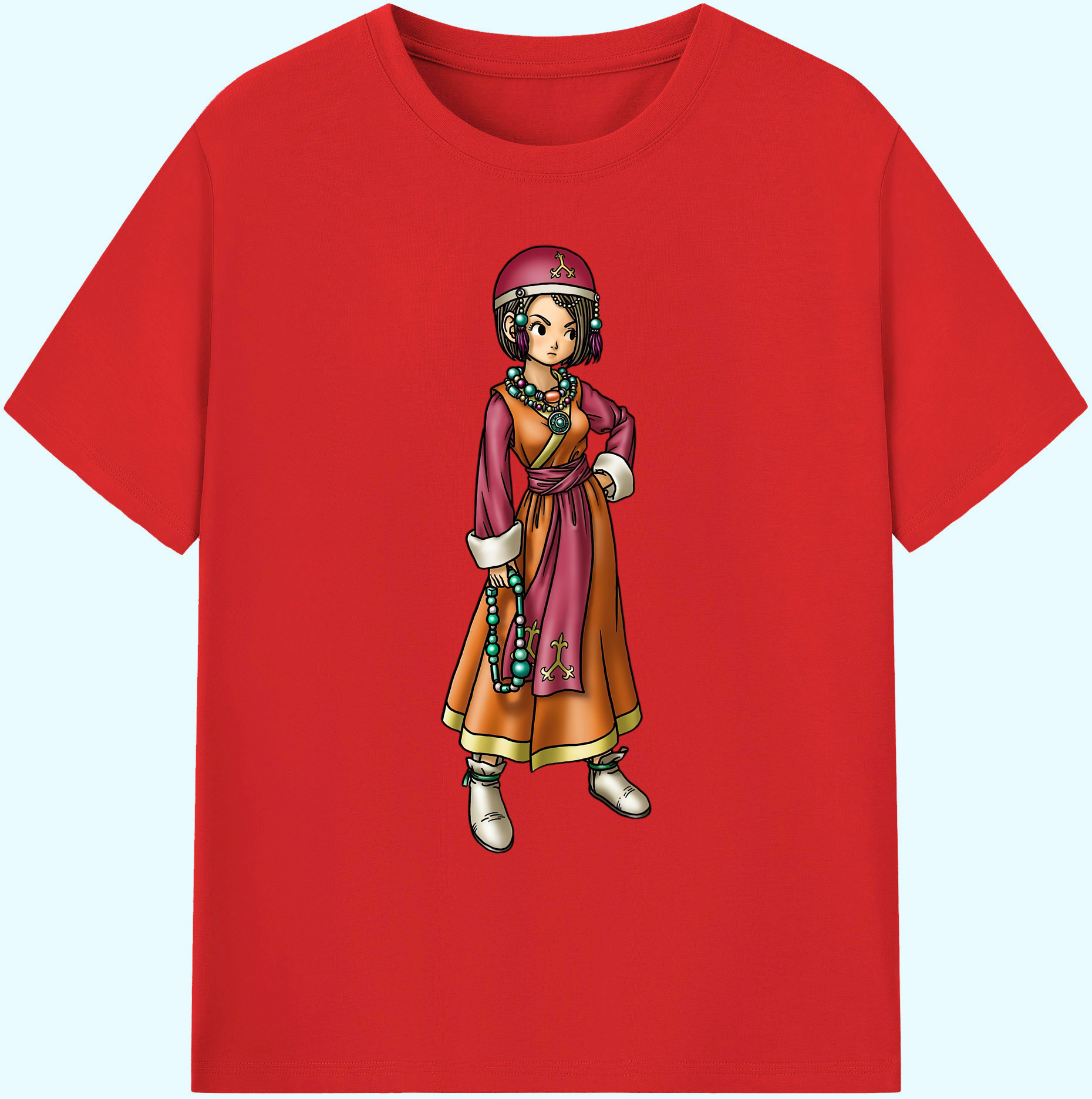 （画像用） ドラゴンクエスト Doragon Kuesuto Dragon Quest 綿100％ メンズ半袖Tシャツ｜肌触りやわらか＆通気性