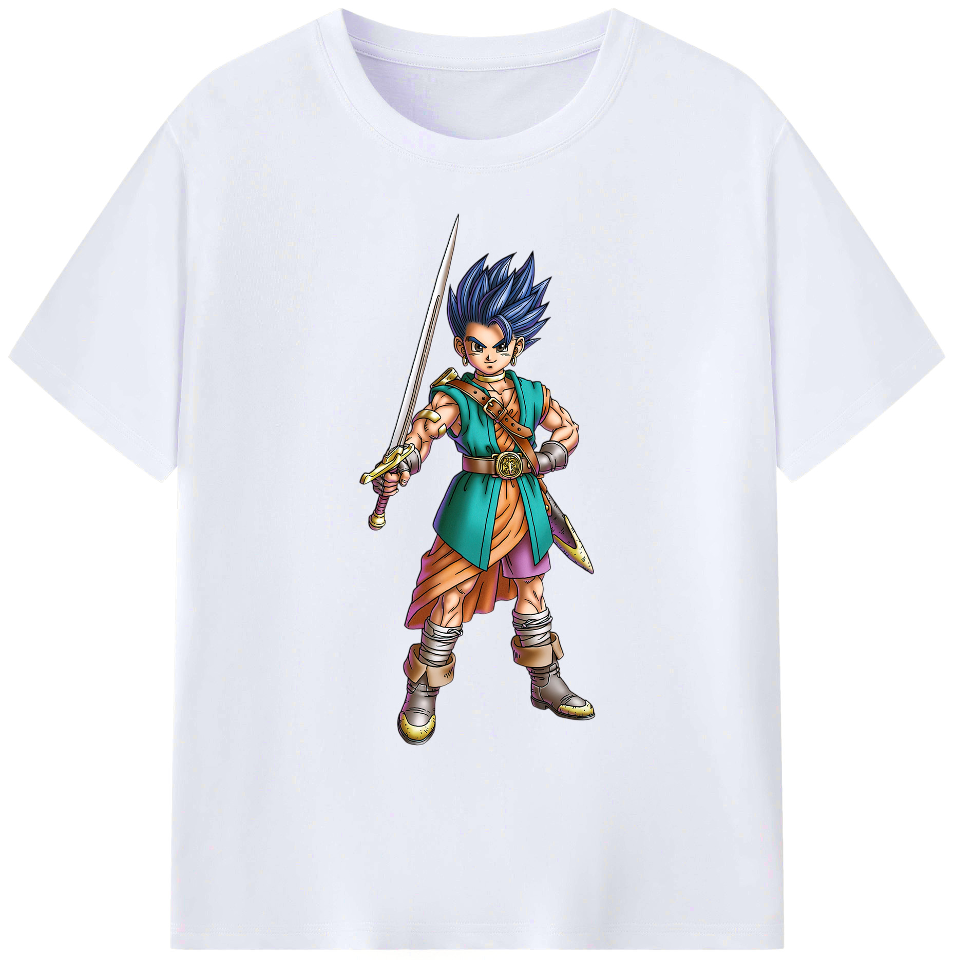 （画像用） ドラゴンクエスト Doragon Kuesuto Dragon Quest 綿100％ メンズ半袖Tシャツ｜肌触りやわらか＆通気性