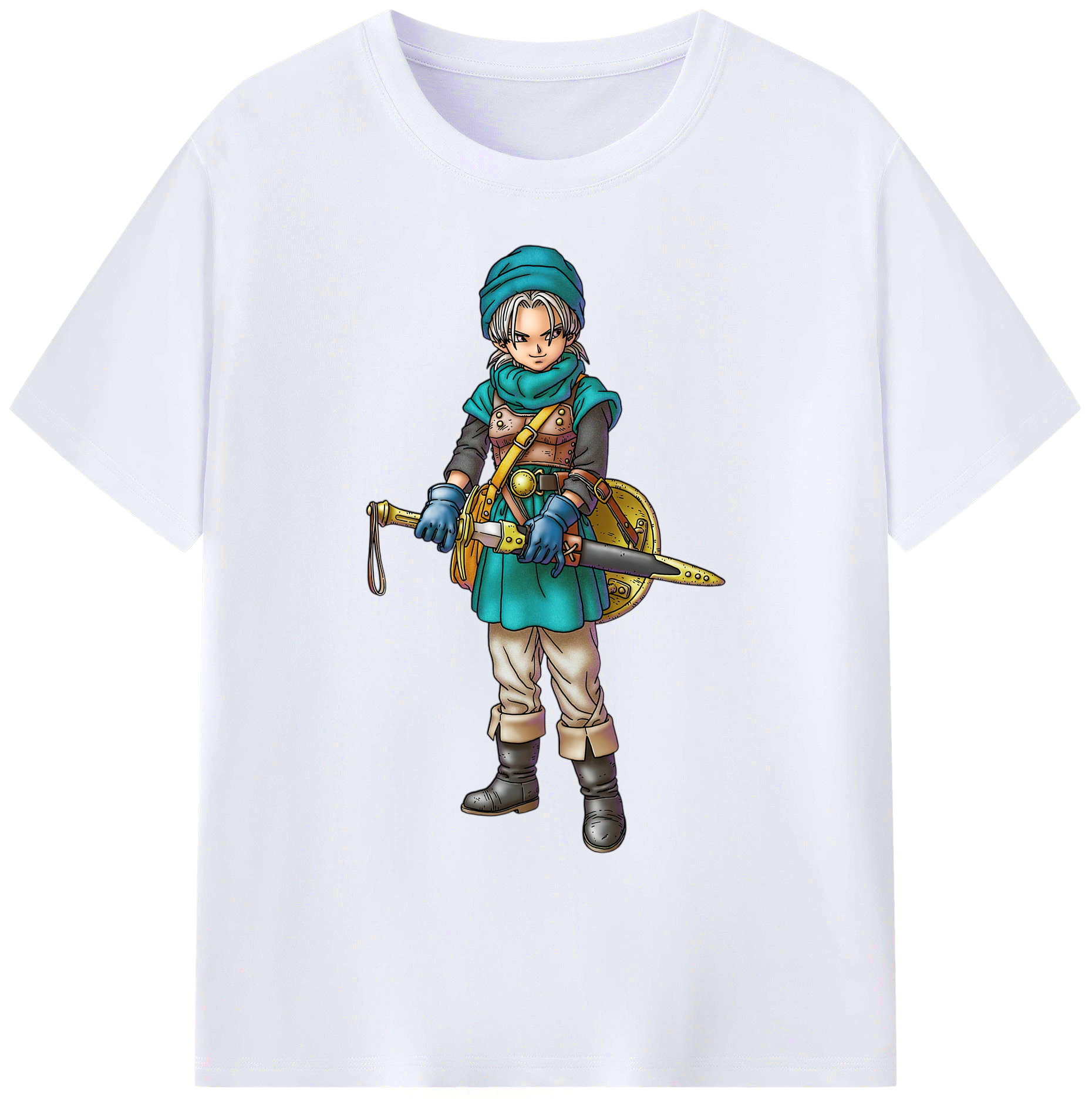 （画像用） ドラゴンクエスト Doragon Kuesuto Dragon Quest 綿100％ メンズ半袖Tシャツ｜肌触りやわらか＆通気性