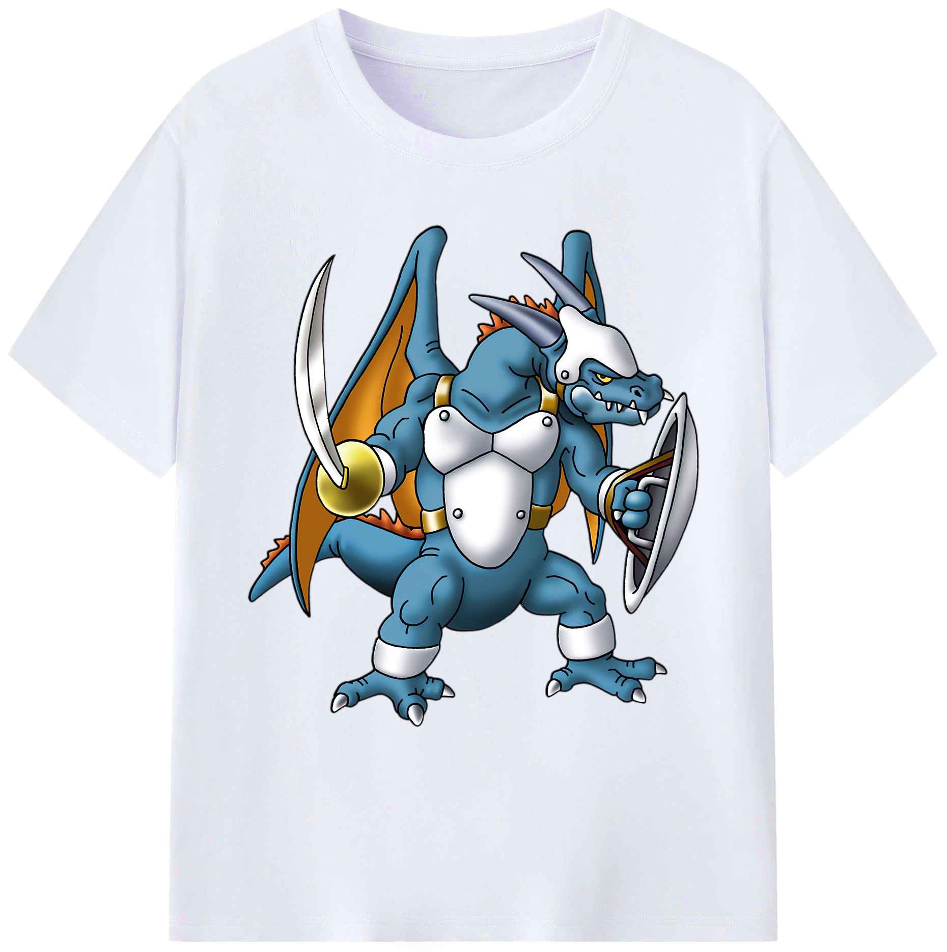 （画像用） ドラゴンクエスト Doragon Kuesuto Dragon Quest 綿100％ メンズ半袖Tシャツ｜肌触りやわらか＆通気性