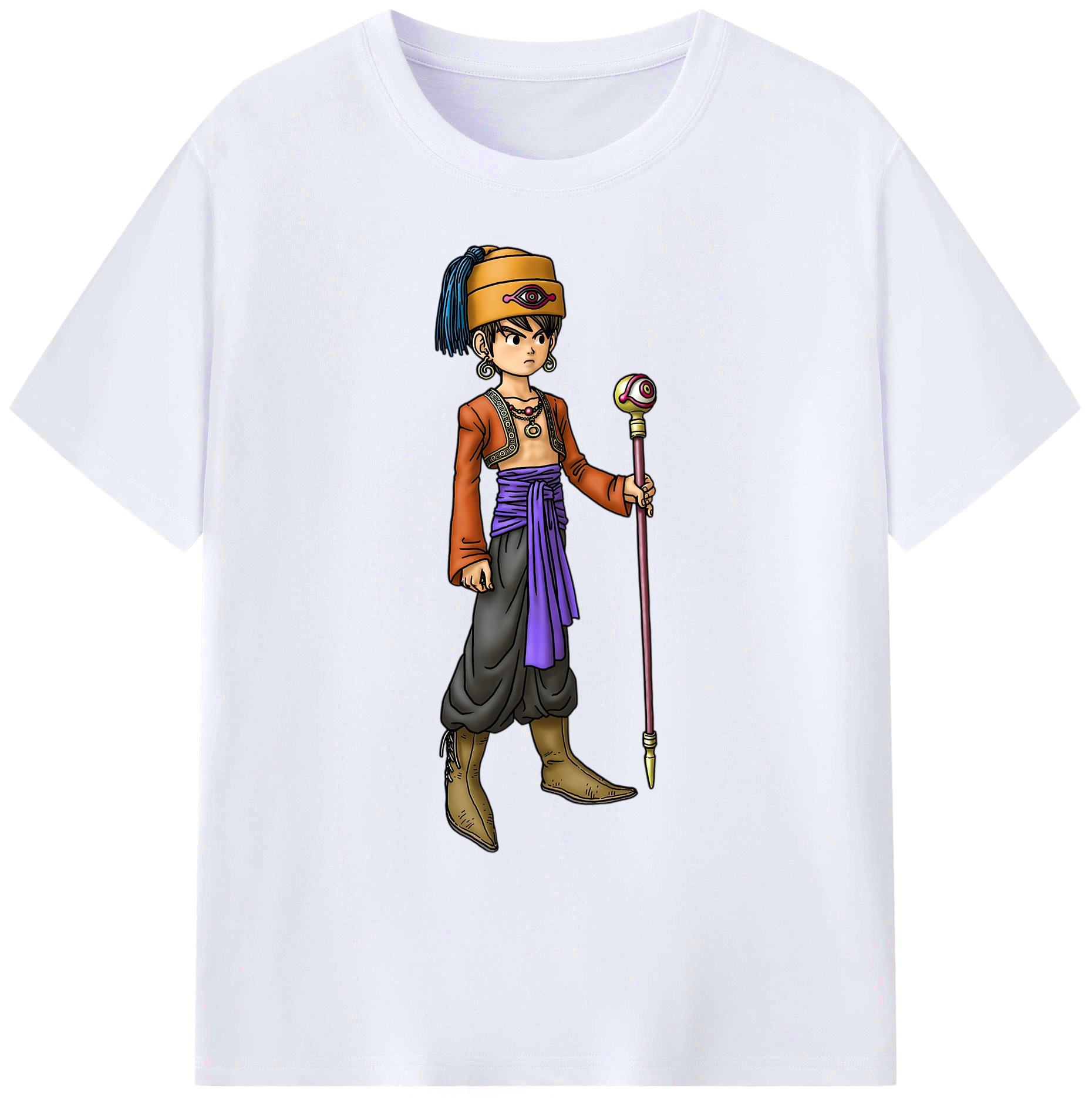 （画像用） ドラゴンクエスト Doragon Kuesuto Dragon Quest 綿100％ メンズ半袖Tシャツ｜肌触りやわらか＆通気性