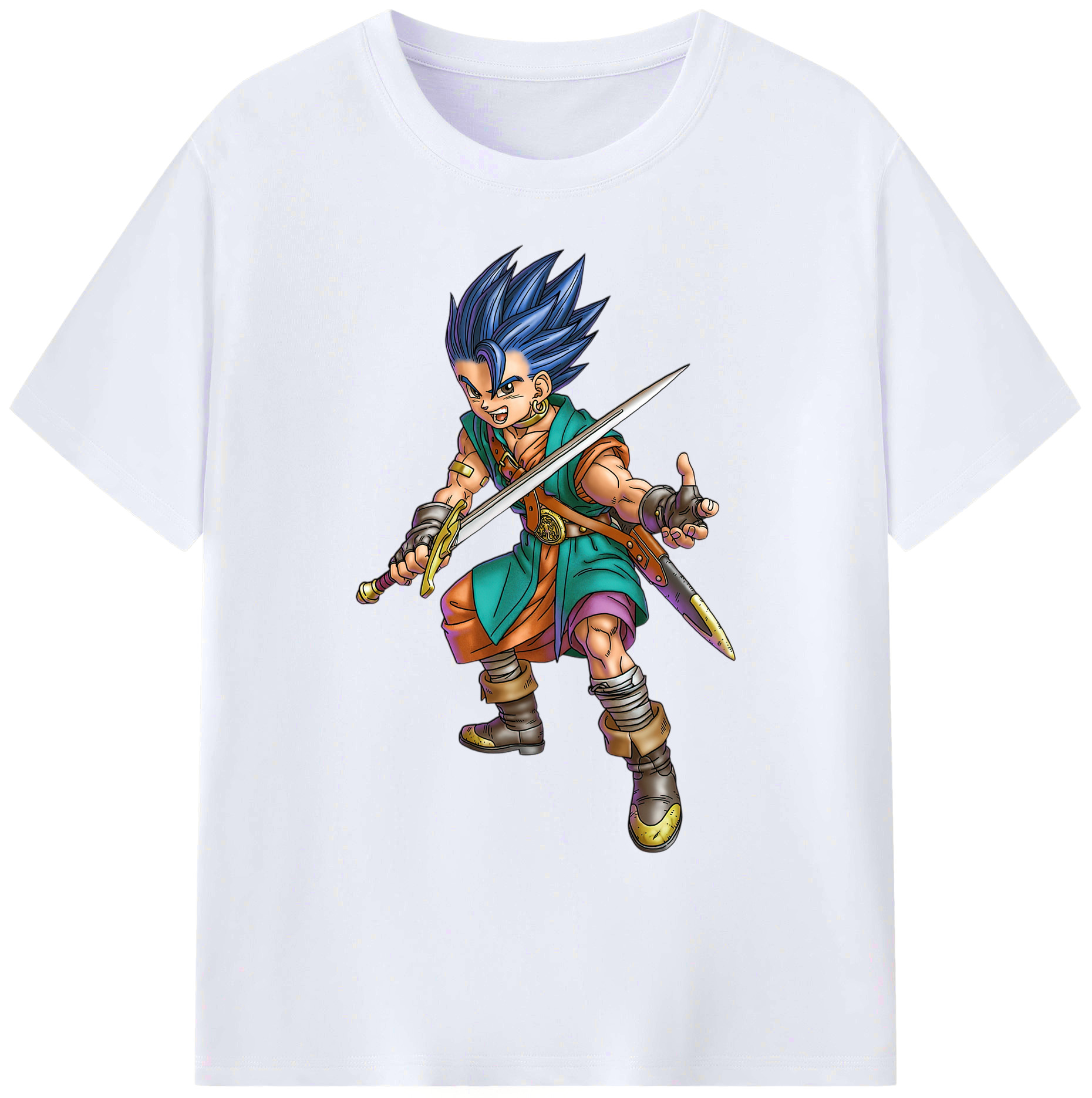 （画像用） ドラゴンクエスト Doragon Kuesuto Dragon Quest 綿100％ メンズ半袖Tシャツ｜肌触りやわらか＆通気性