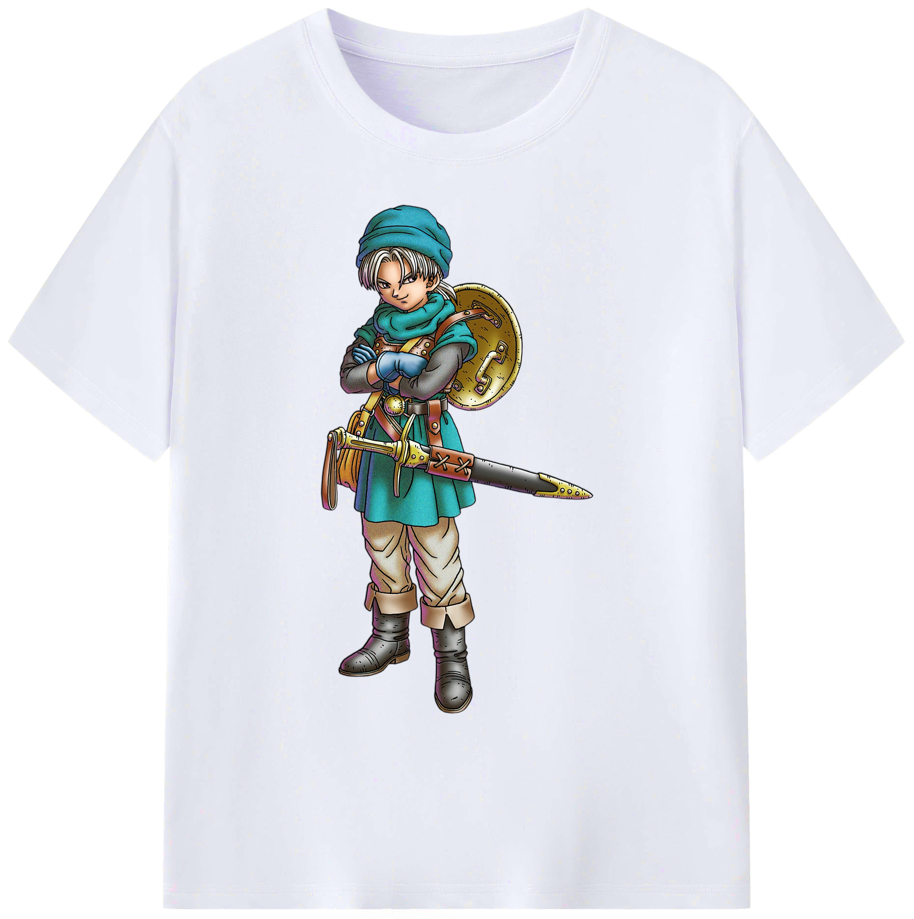 （画像用） ドラゴンクエスト Doragon Kuesuto Dragon Quest 綿100％ メンズ半袖Tシャツ｜肌触りやわらか＆通気性