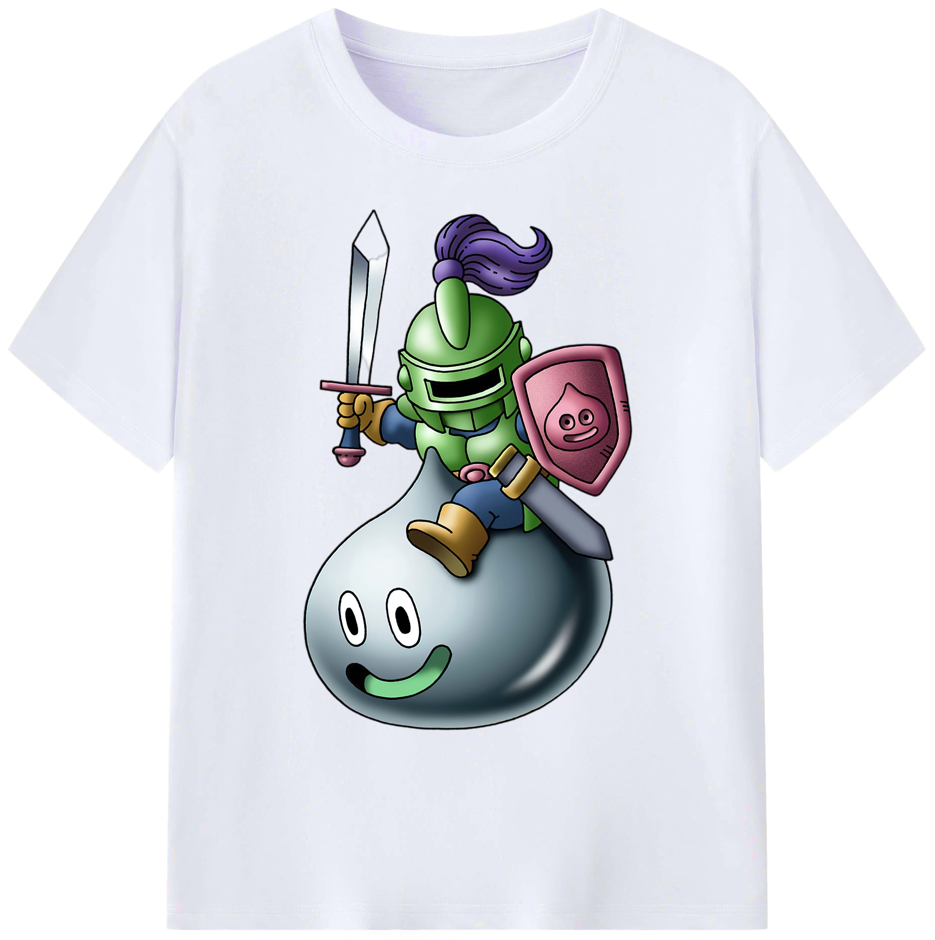 （画像用） ドラゴンクエスト Doragon Kuesuto Dragon Quest 綿100％ メンズ半袖Tシャツ｜肌触りやわらか＆通気性