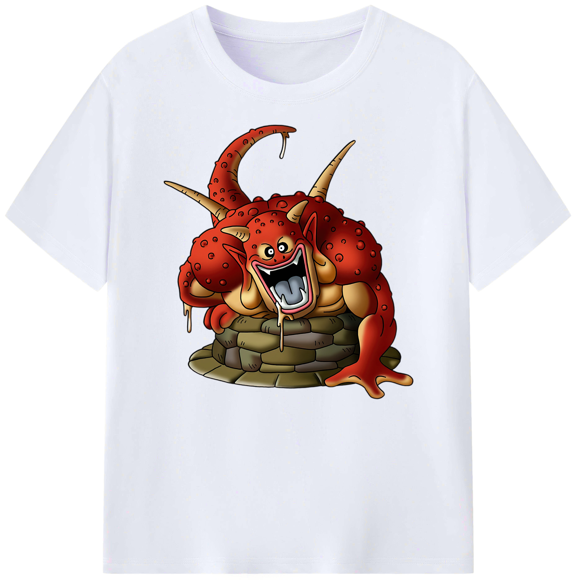 （画像用） ドラゴンクエスト Doragon Kuesuto Dragon Quest 綿100％ メンズ半袖Tシャツ｜肌触りやわらか＆通気性