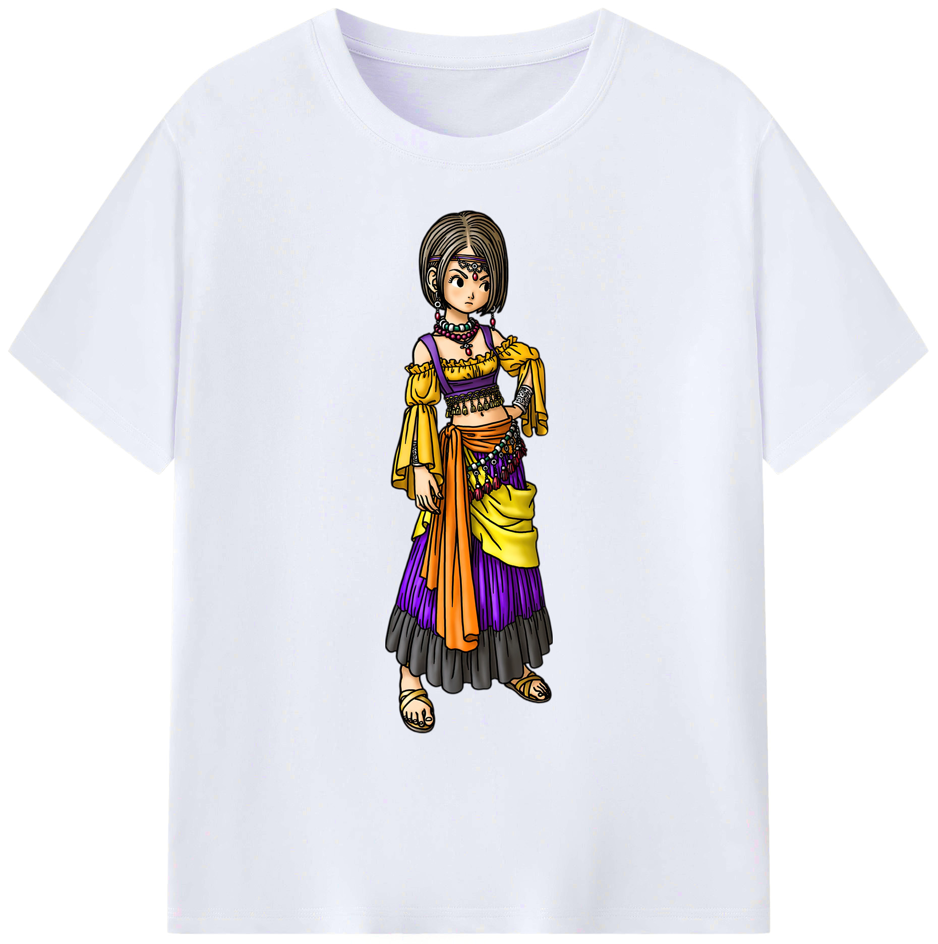 （画像用） ドラゴンクエスト Doragon Kuesuto Dragon Quest 綿100％ メンズ半袖Tシャツ｜肌触りやわらか＆通気性