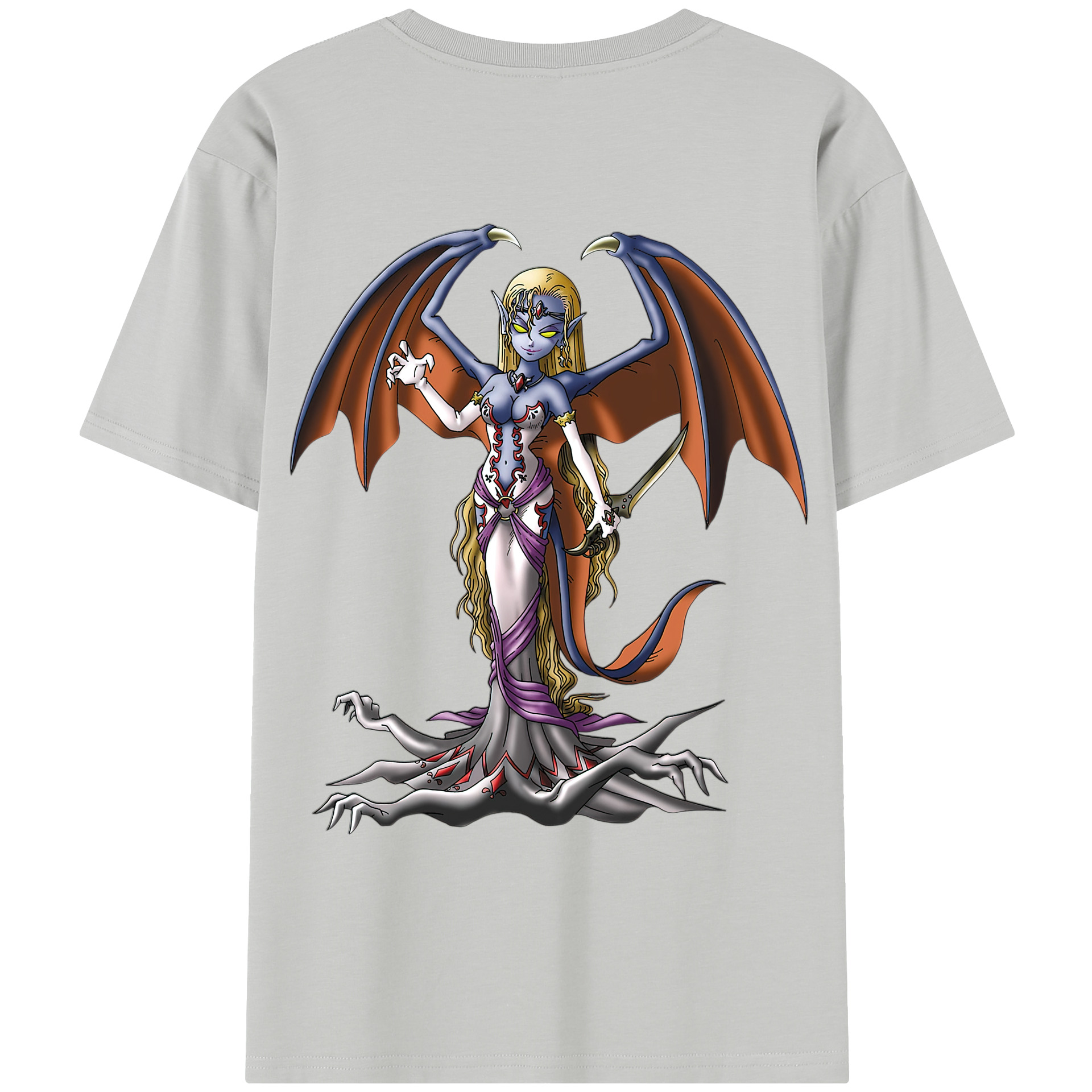 （画像用） ドラゴンクエスト Doragon Kuesuto Dragon Quest レディース半袖Tシャツ(バックプリント)