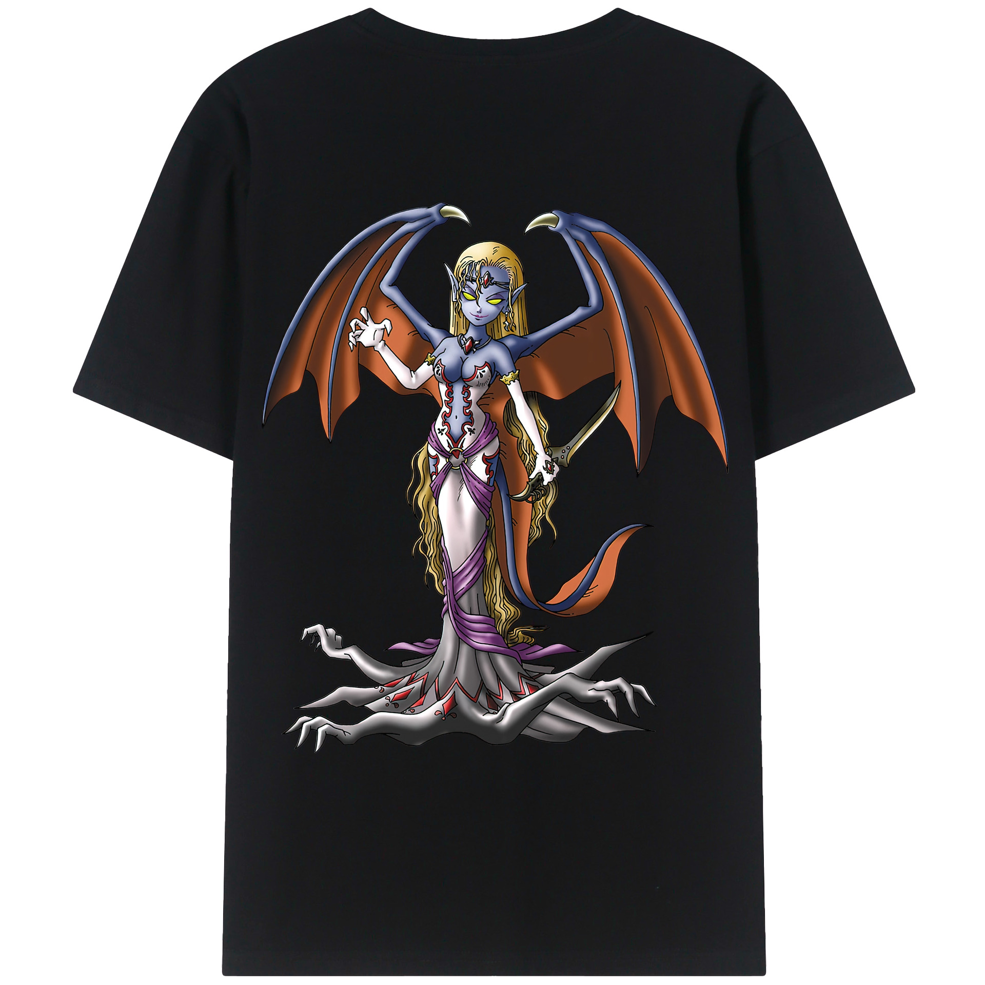 （画像用） ドラゴンクエスト Doragon Kuesuto Dragon Quest レディース半袖Tシャツ(バックプリント)