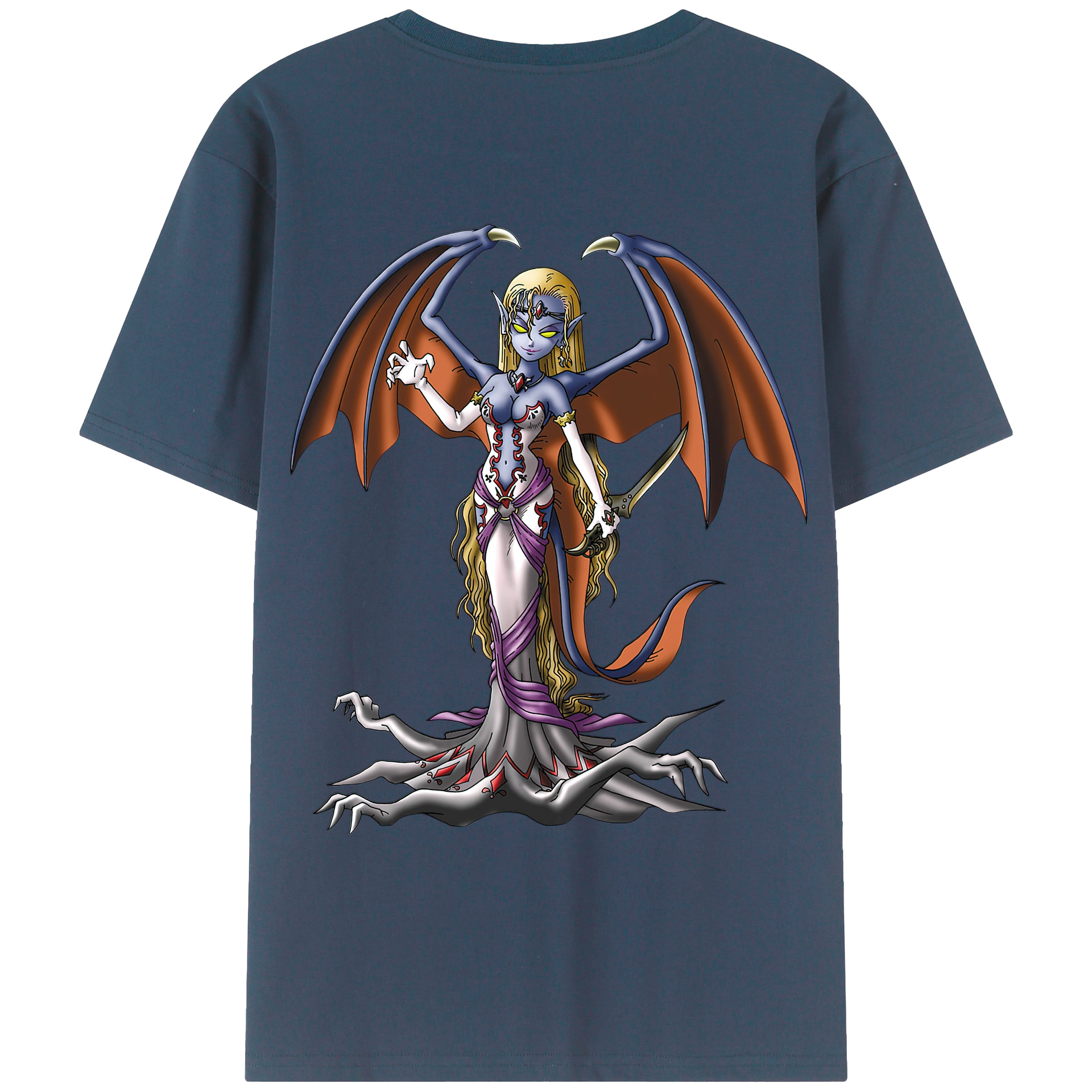 （画像用） ドラゴンクエスト Doragon Kuesuto Dragon Quest レディース半袖Tシャツ(バックプリント)