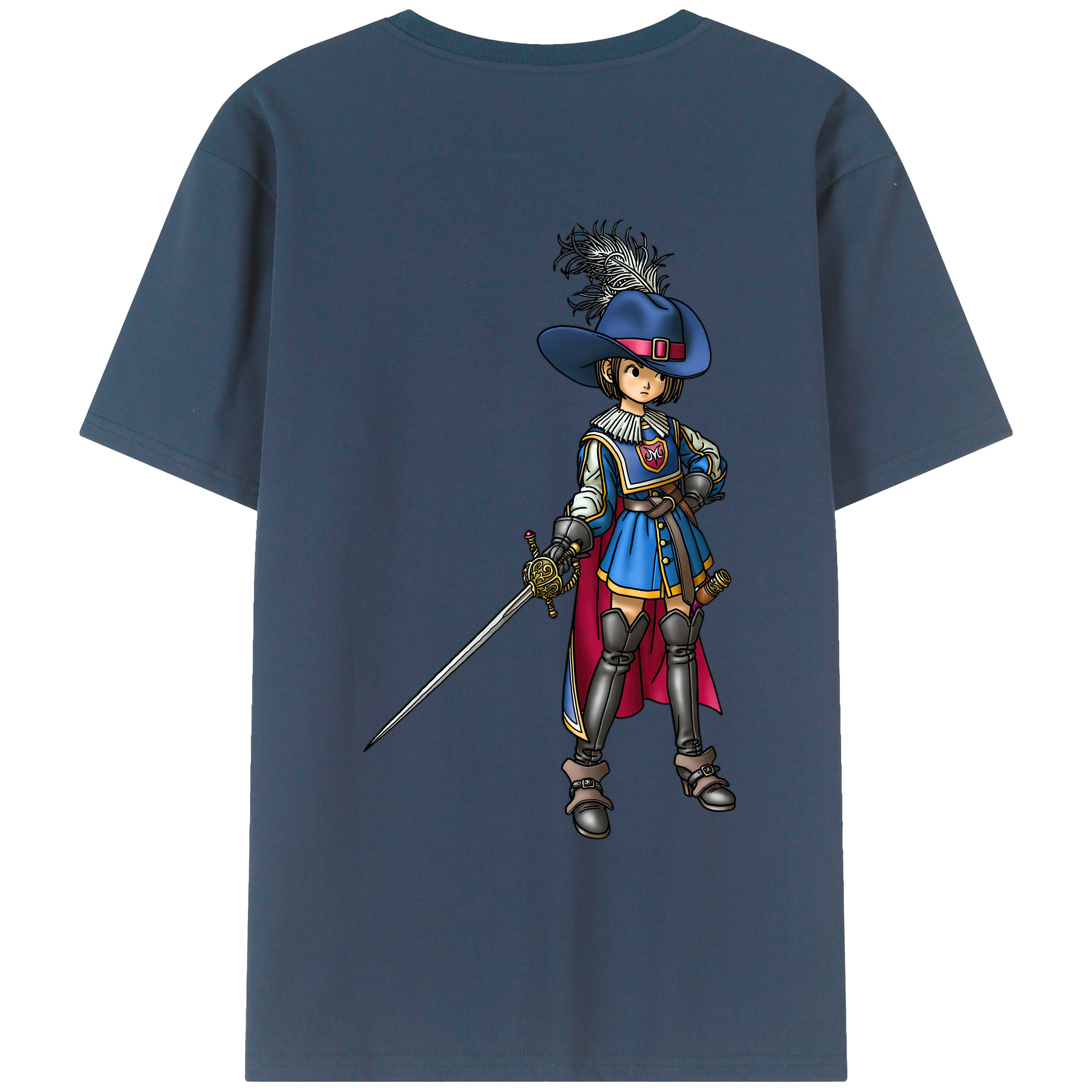 （画像用） ドラゴンクエスト Doragon Kuesuto Dragon Quest レディース半袖Tシャツ(バックプリント)