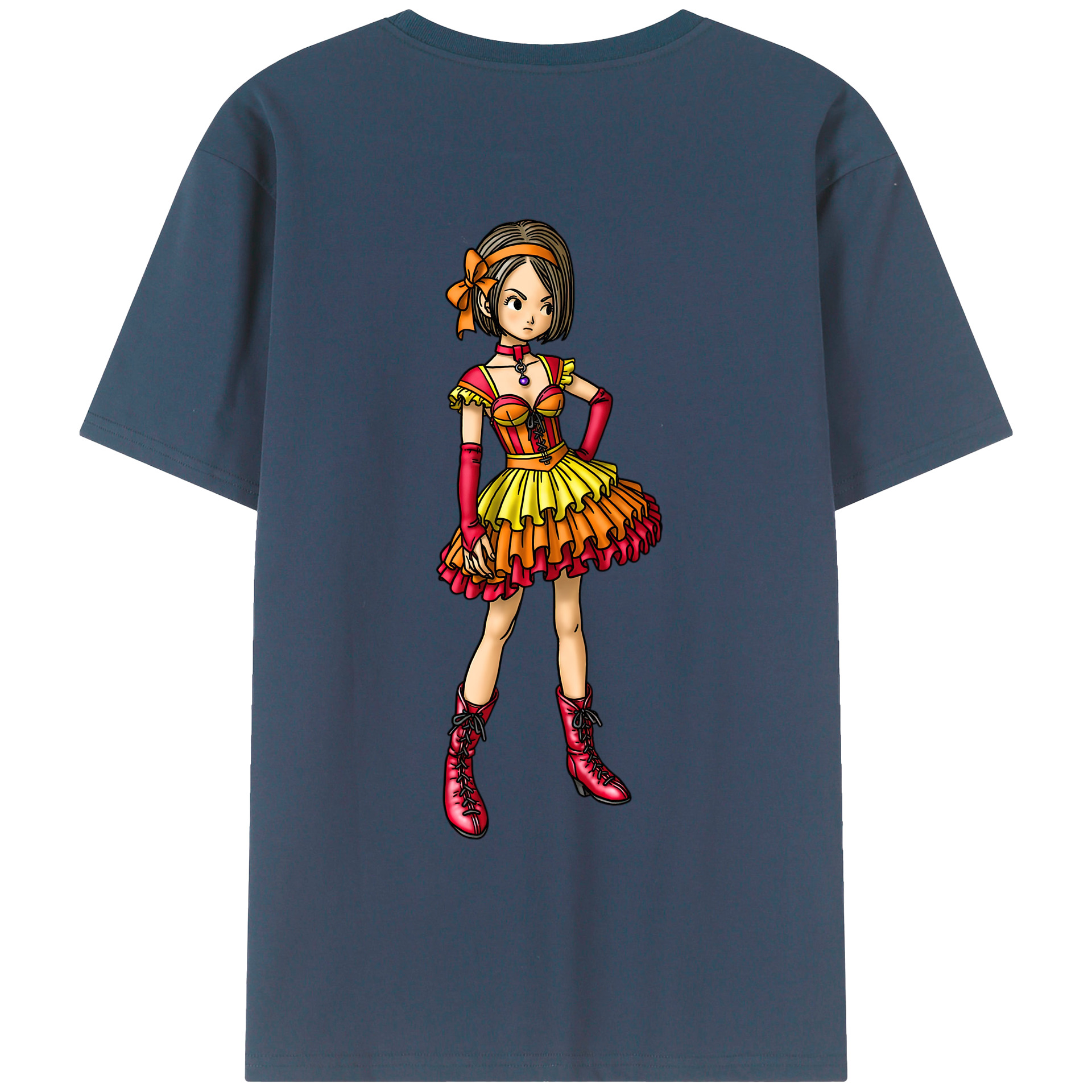 （画像用） ドラゴンクエスト Doragon Kuesuto Dragon Quest レディース半袖Tシャツ(バックプリント)