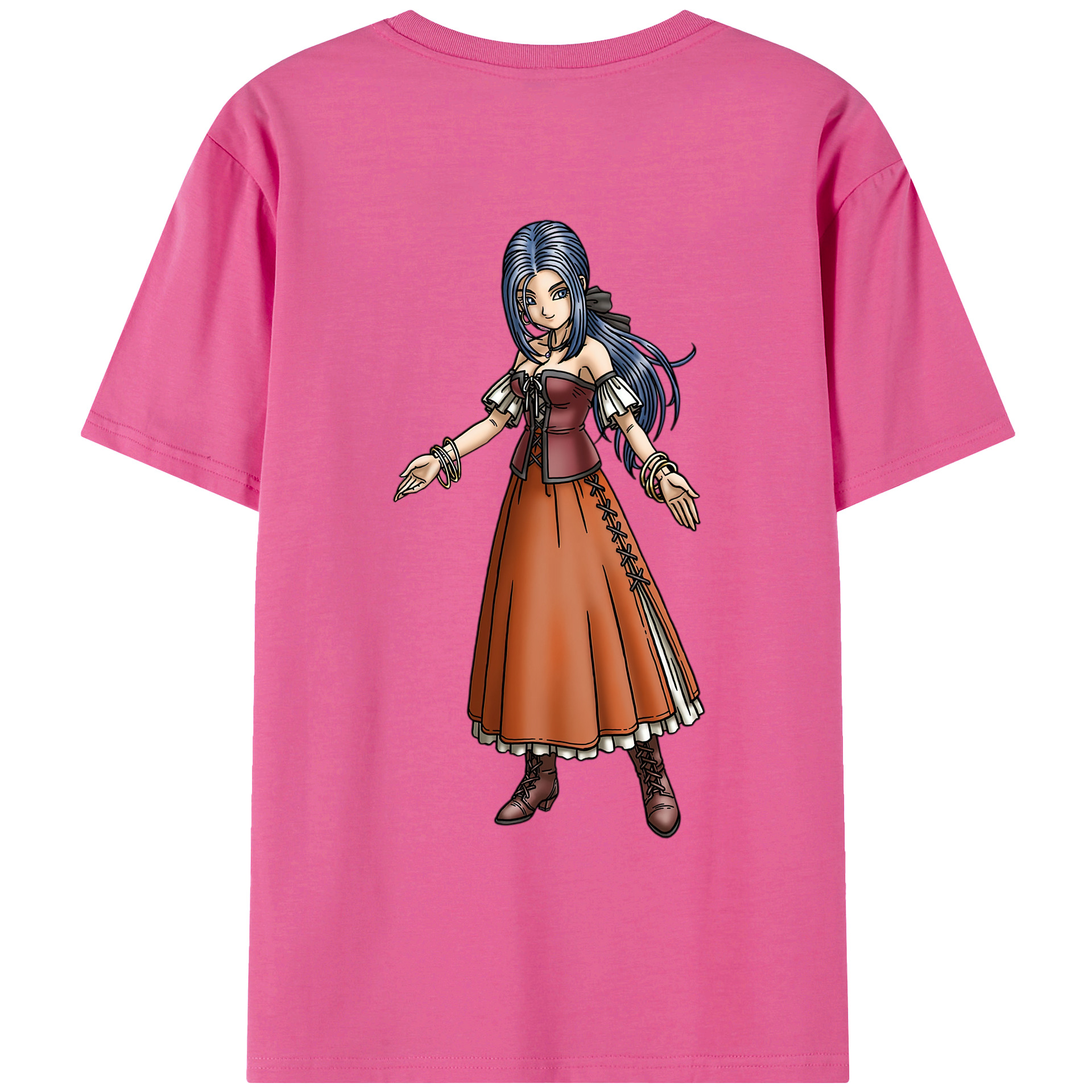 （画像用） ドラゴンクエスト Doragon Kuesuto Dragon Quest レディース半袖Tシャツ(バックプリント)