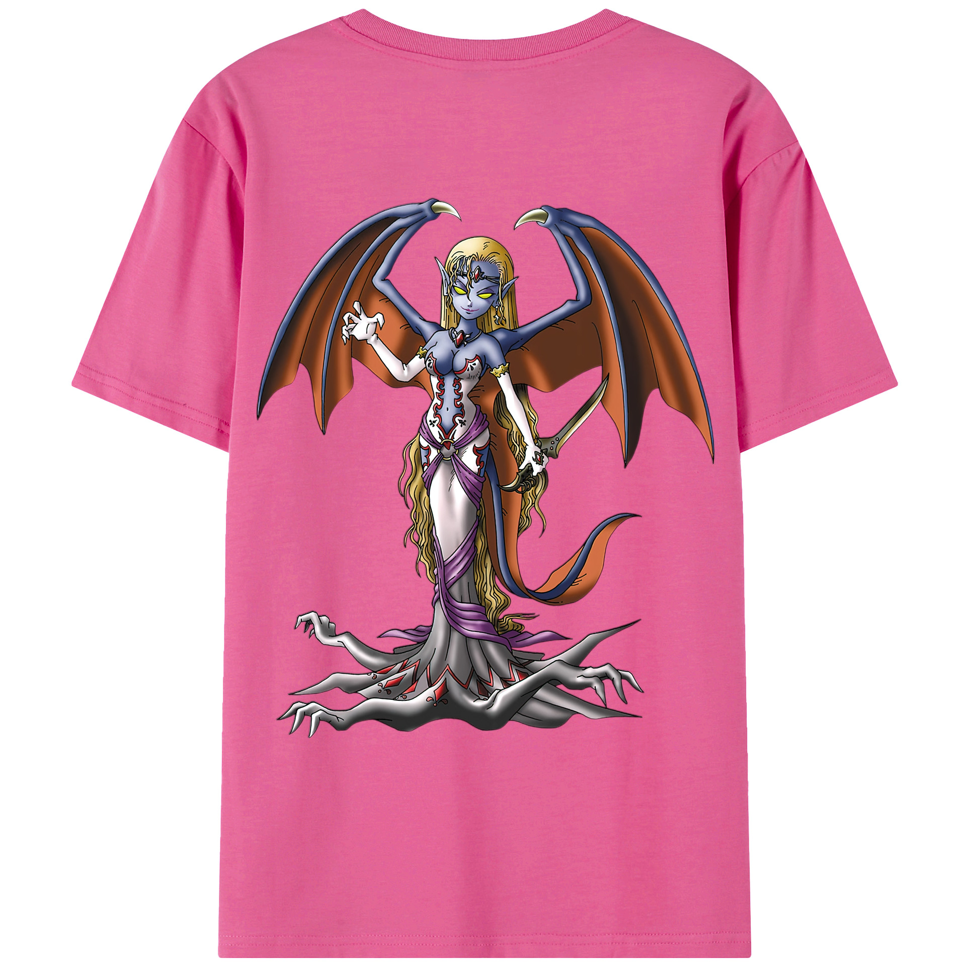 （画像用） ドラゴンクエスト Doragon Kuesuto Dragon Quest レディース半袖Tシャツ(バックプリント)