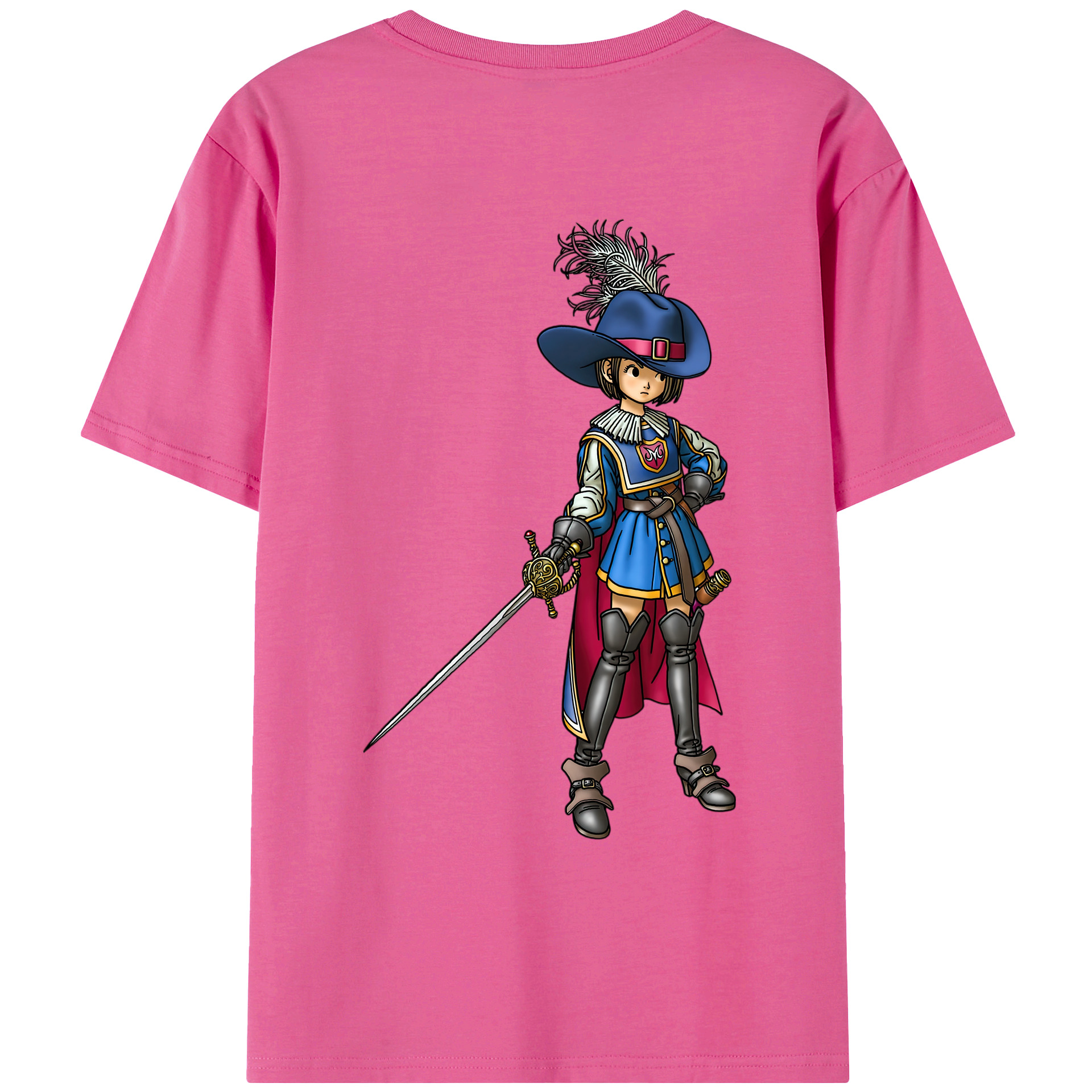 （画像用） ドラゴンクエスト Doragon Kuesuto Dragon Quest レディース半袖Tシャツ(バックプリント)