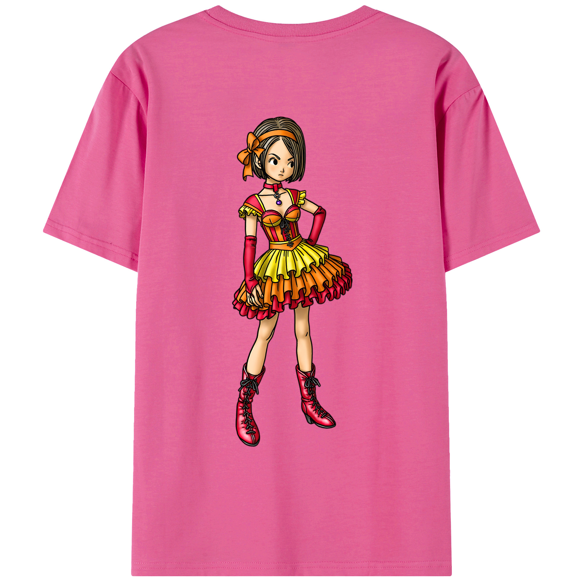 （画像用） ドラゴンクエスト Doragon Kuesuto Dragon Quest レディース半袖Tシャツ(バックプリント)