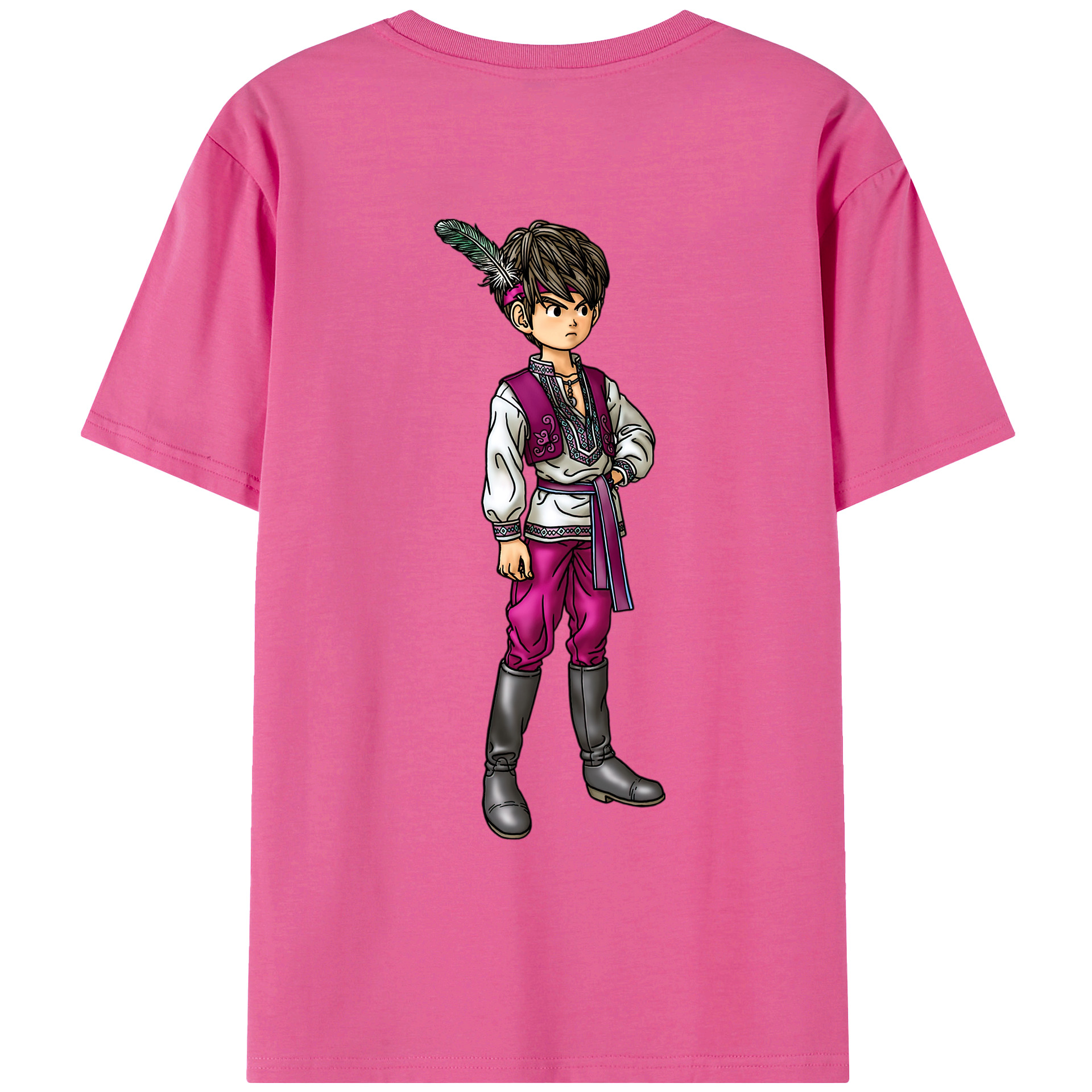 （画像用） ドラゴンクエスト Doragon Kuesuto Dragon Quest レディース半袖Tシャツ(バックプリント)