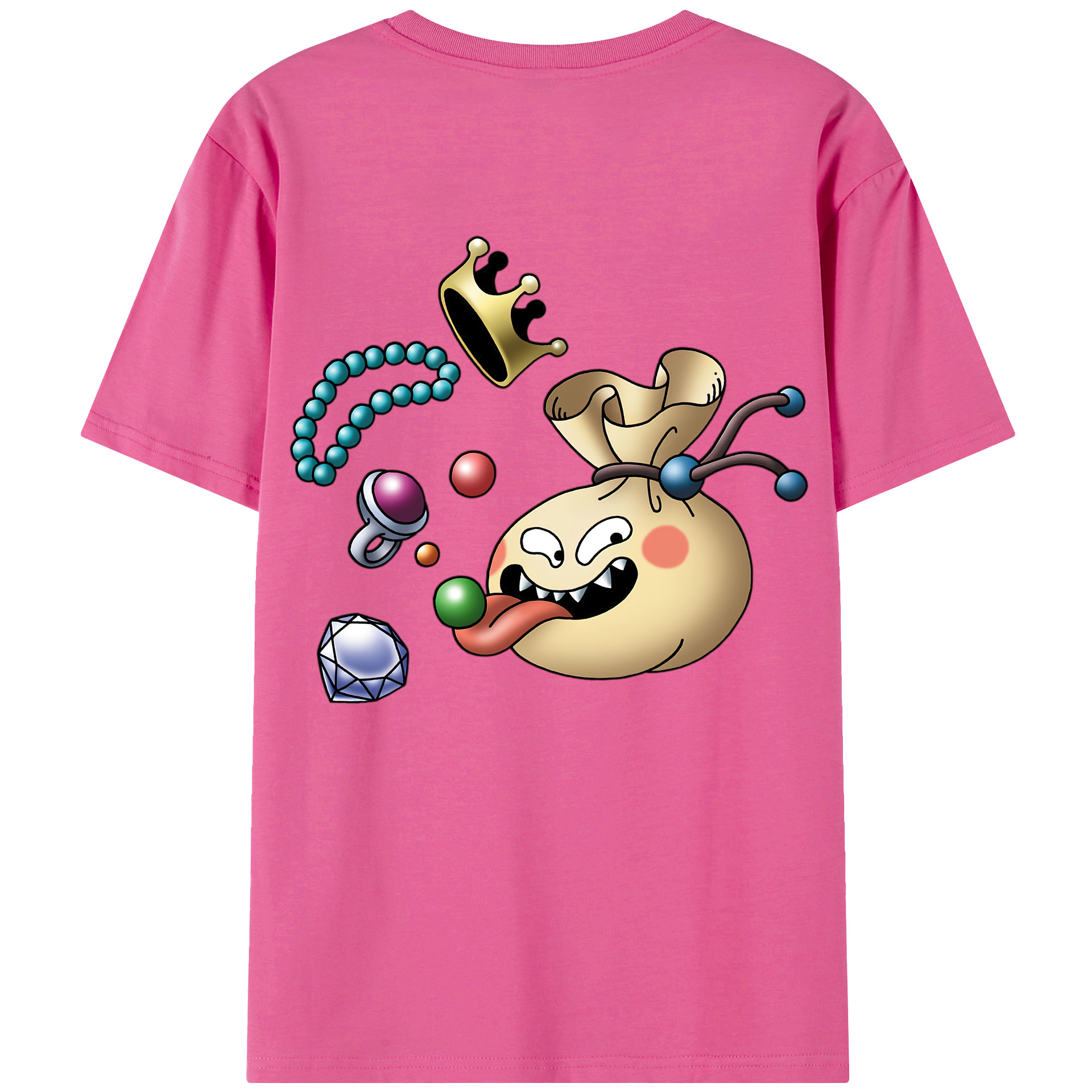 （画像用） ドラゴンクエスト Doragon Kuesuto Dragon Quest レディース半袖Tシャツ(バックプリント)