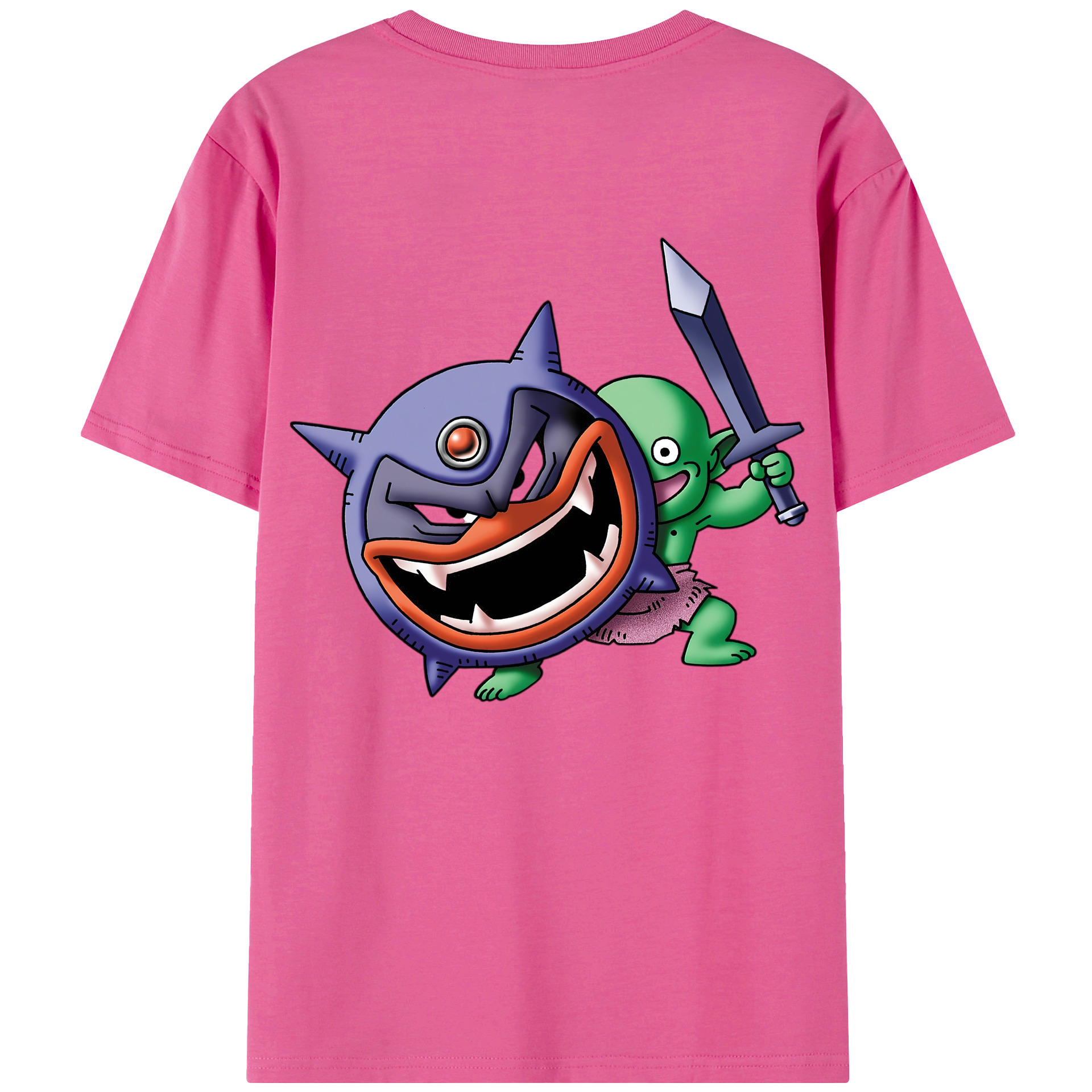 （画像用） ドラゴンクエスト Doragon Kuesuto Dragon Quest レディース半袖Tシャツ(バックプリント)