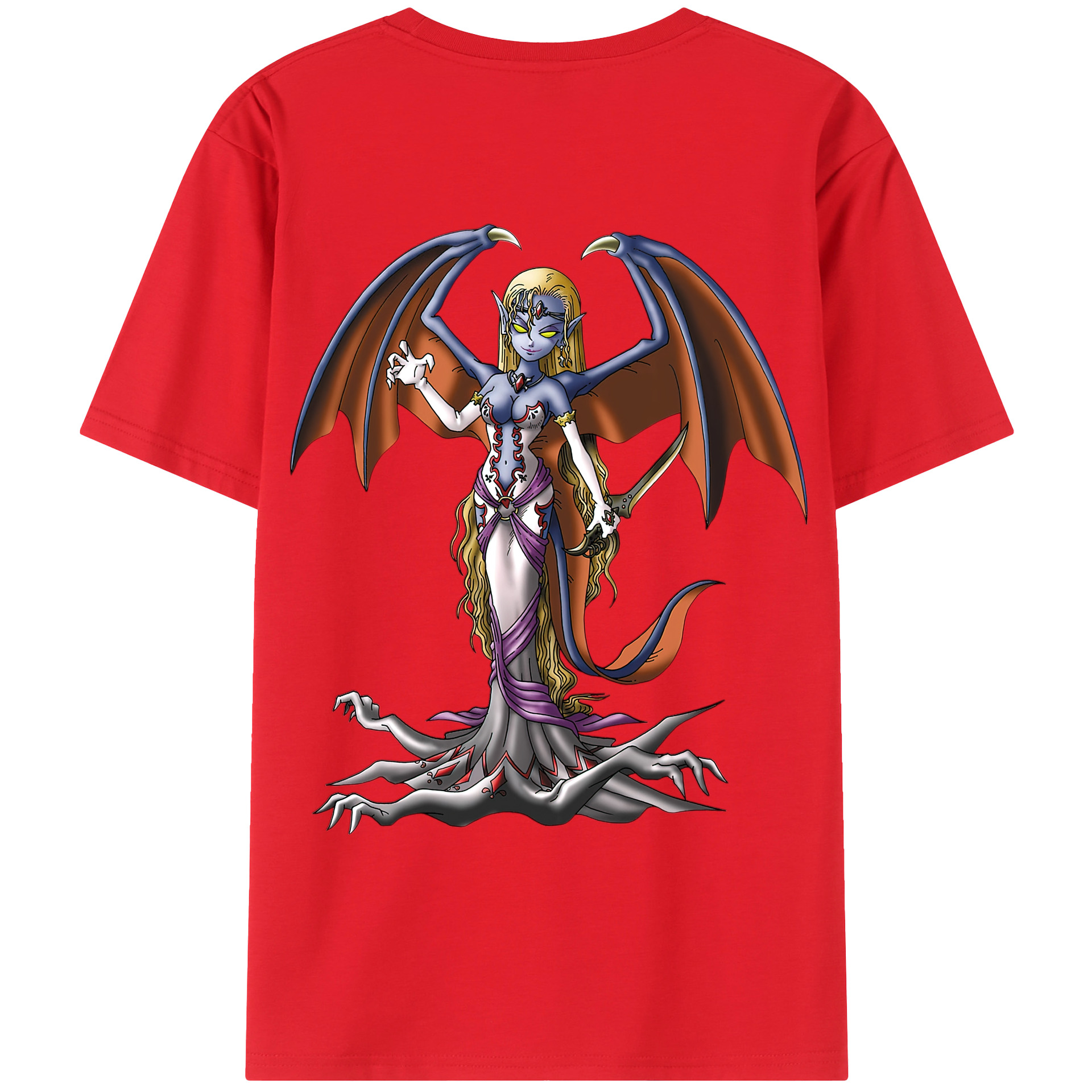 （画像用） ドラゴンクエスト Doragon Kuesuto Dragon Quest レディース半袖Tシャツ(バックプリント)