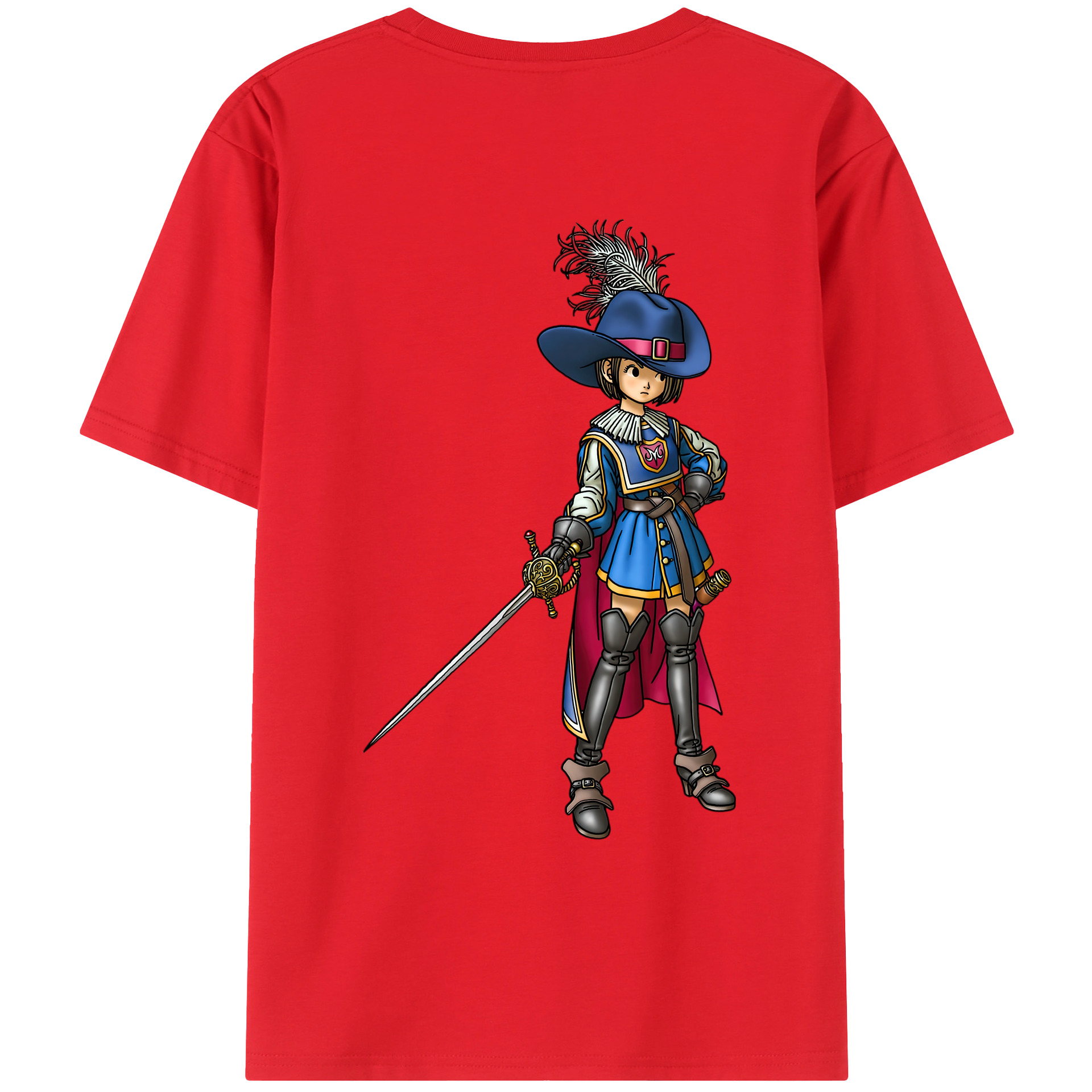 （画像用） ドラゴンクエスト Doragon Kuesuto Dragon Quest レディース半袖Tシャツ(バックプリント)