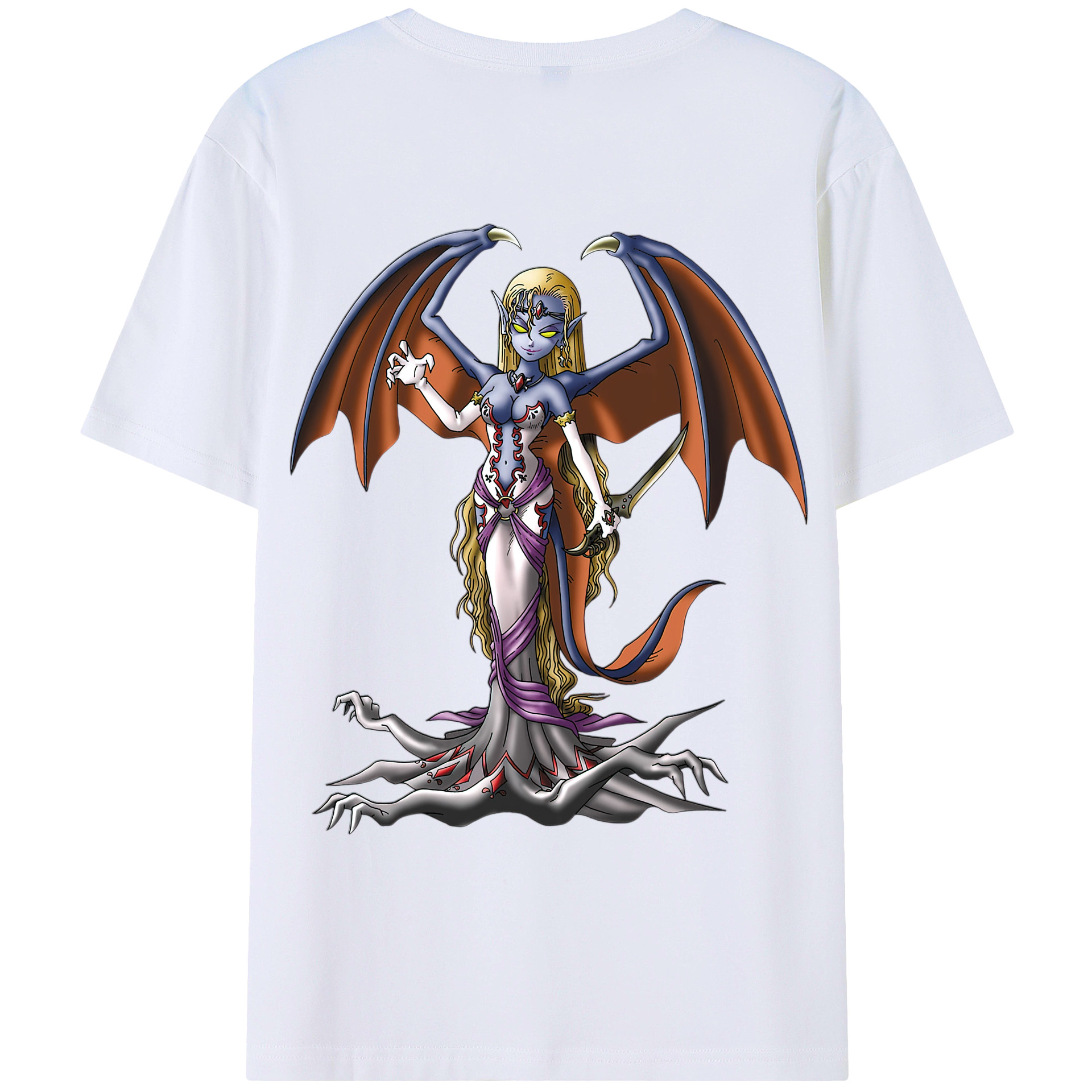 （画像用） ドラゴンクエスト Doragon Kuesuto Dragon Quest レディース半袖Tシャツ(バックプリント)