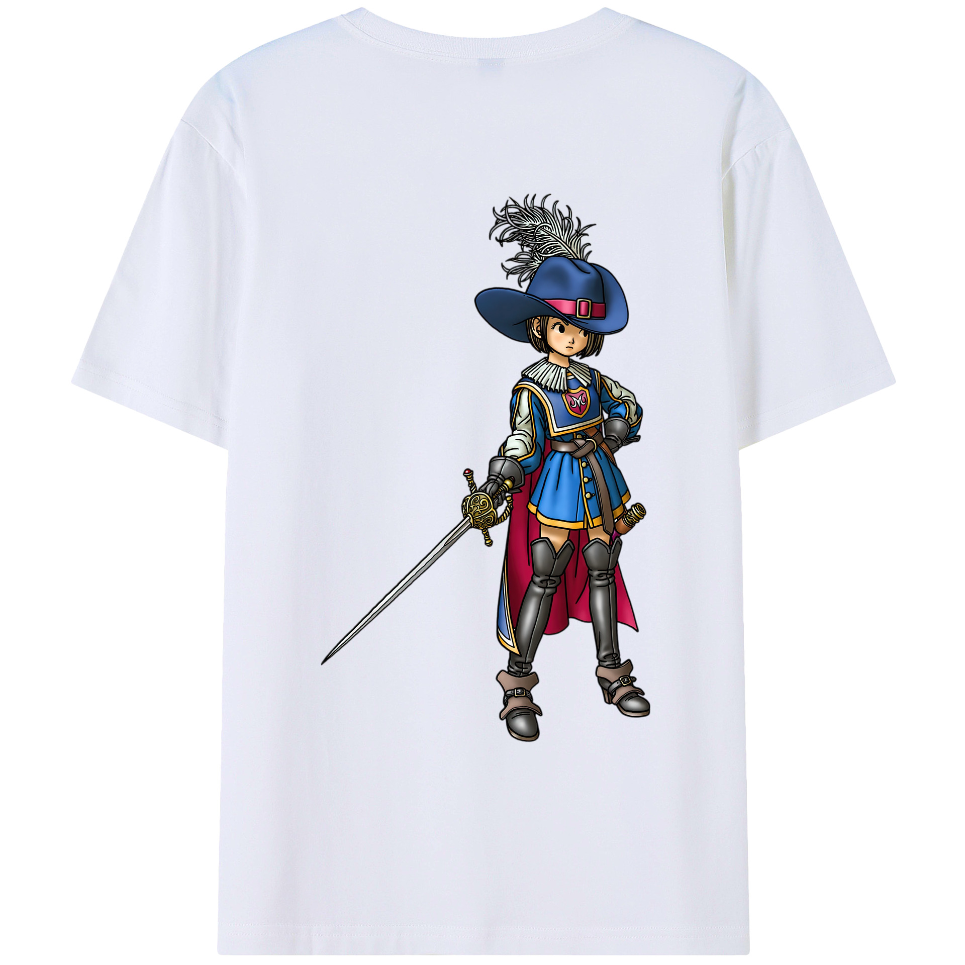 （画像用） ドラゴンクエスト Doragon Kuesuto Dragon Quest レディース半袖Tシャツ(バックプリント)