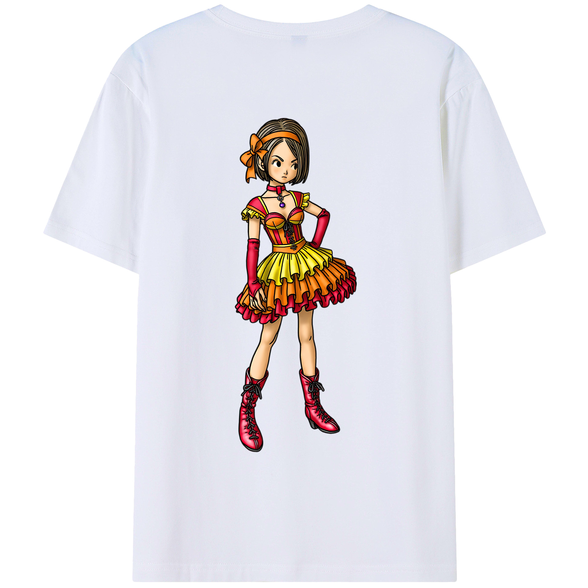 （画像用） ドラゴンクエスト Doragon Kuesuto Dragon Quest レディース半袖Tシャツ(バックプリント)