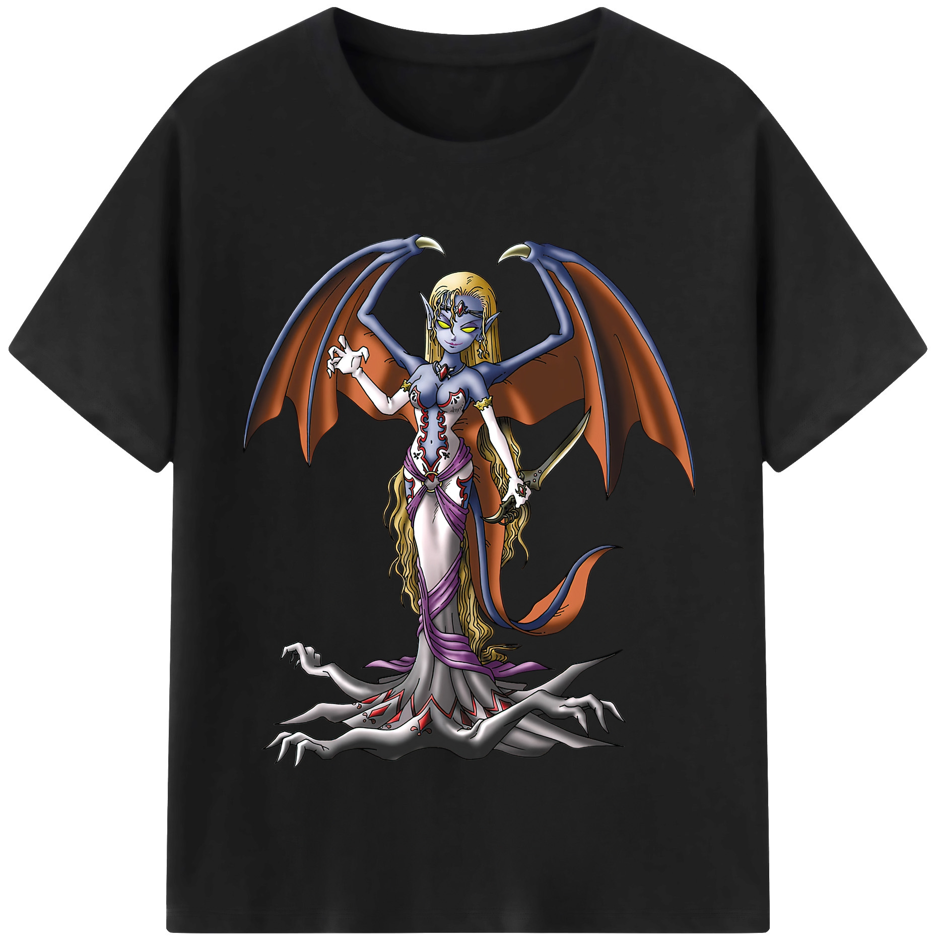 （画像用） ドラゴンクエスト Doragon Kuesuto Dragon Quest レディースカジュアルプリントTシャツ（綿100％）