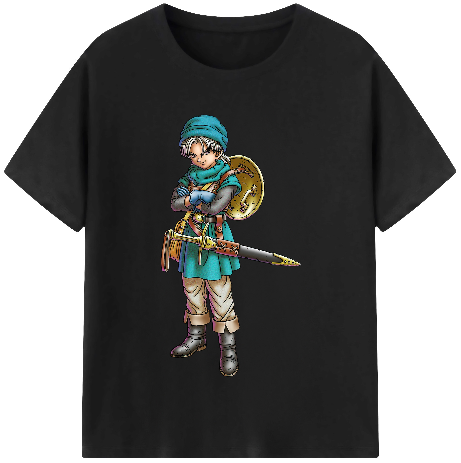 （画像用） ドラゴンクエスト Doragon Kuesuto Dragon Quest レディースカジュアルプリントTシャツ（綿100％）
