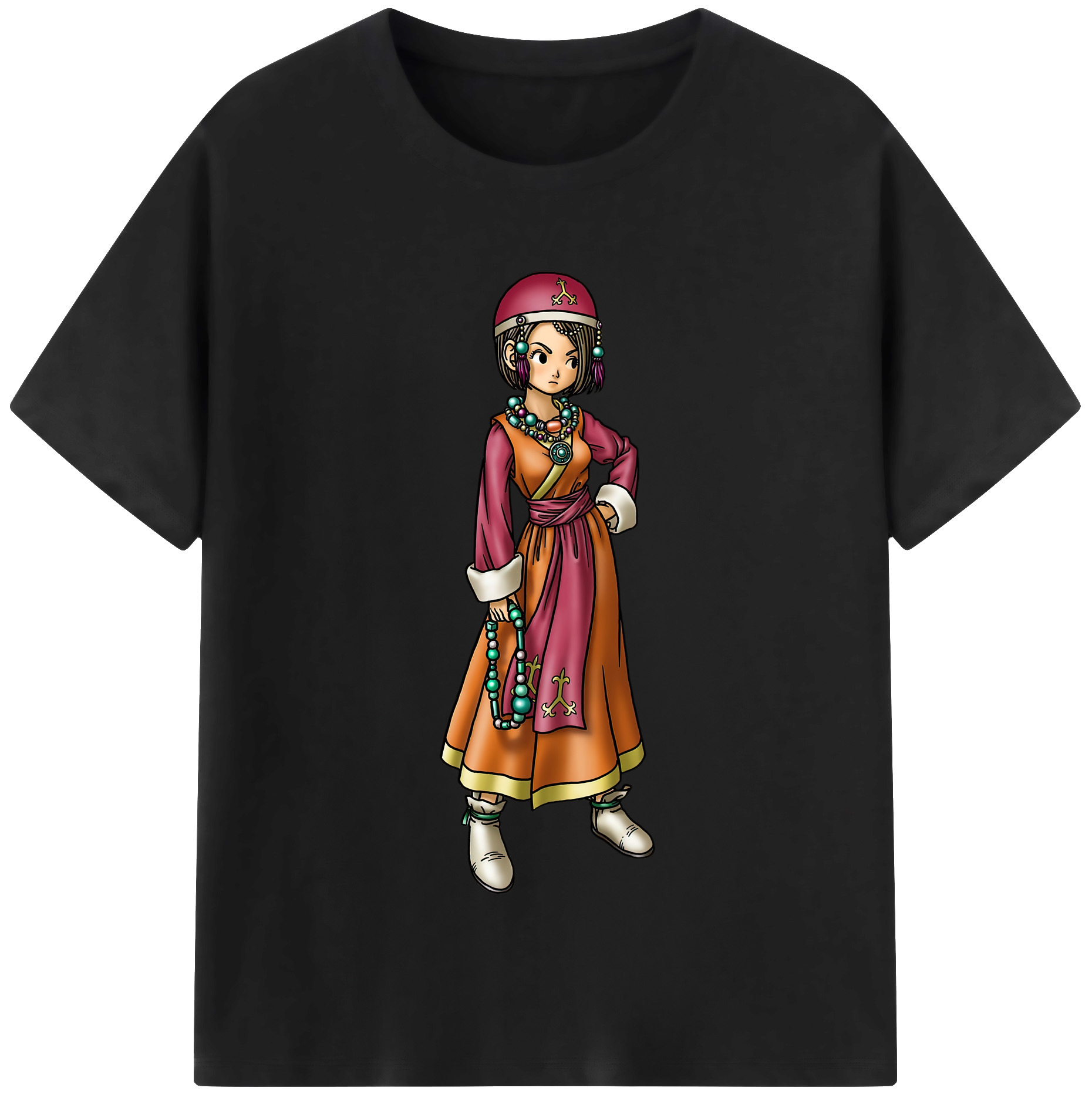 （画像用） ドラゴンクエスト Doragon Kuesuto Dragon Quest レディースカジュアルプリントTシャツ（綿100％）
