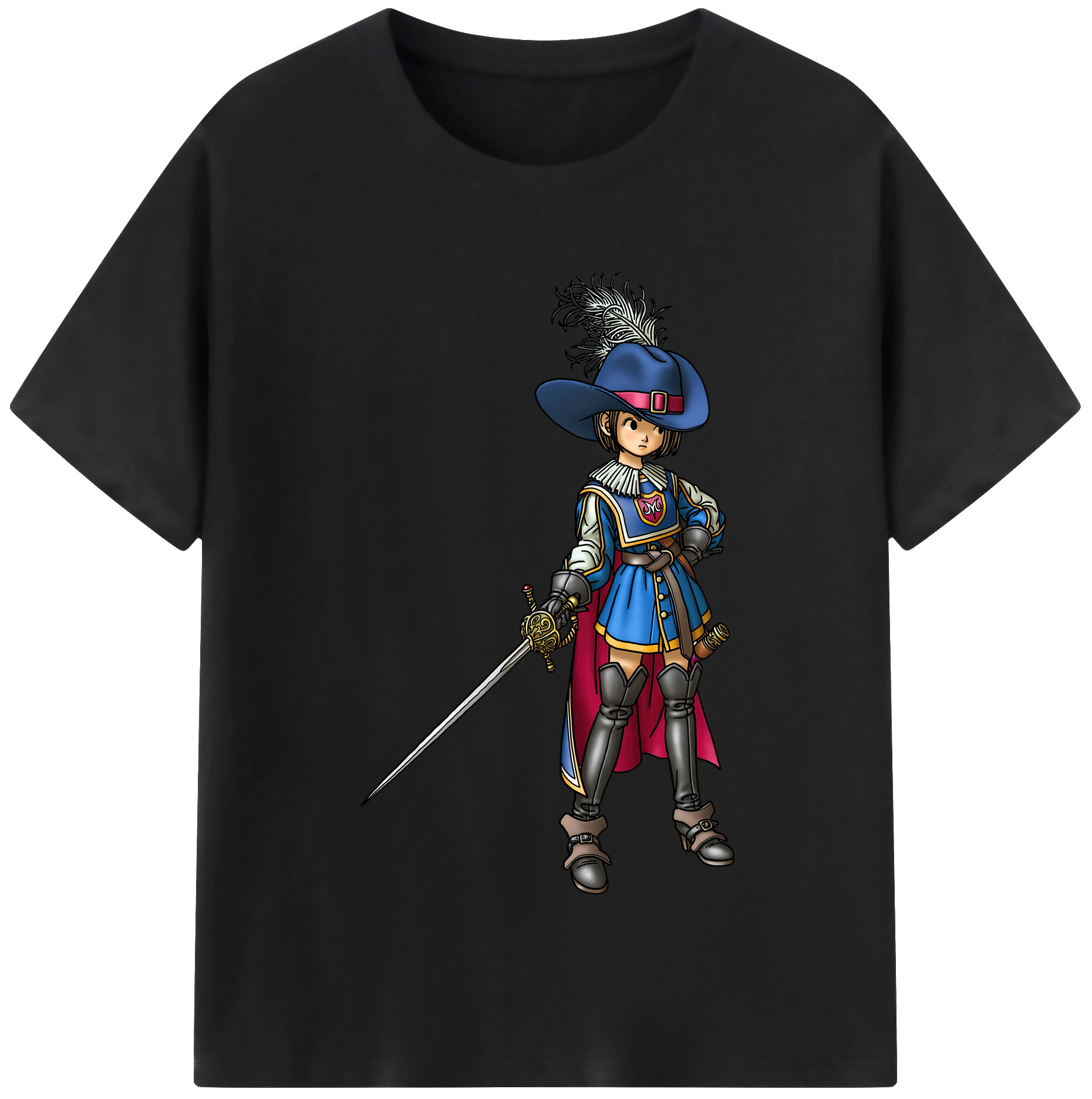（画像用） ドラゴンクエスト Doragon Kuesuto Dragon Quest レディースカジュアルプリントTシャツ（綿100％）