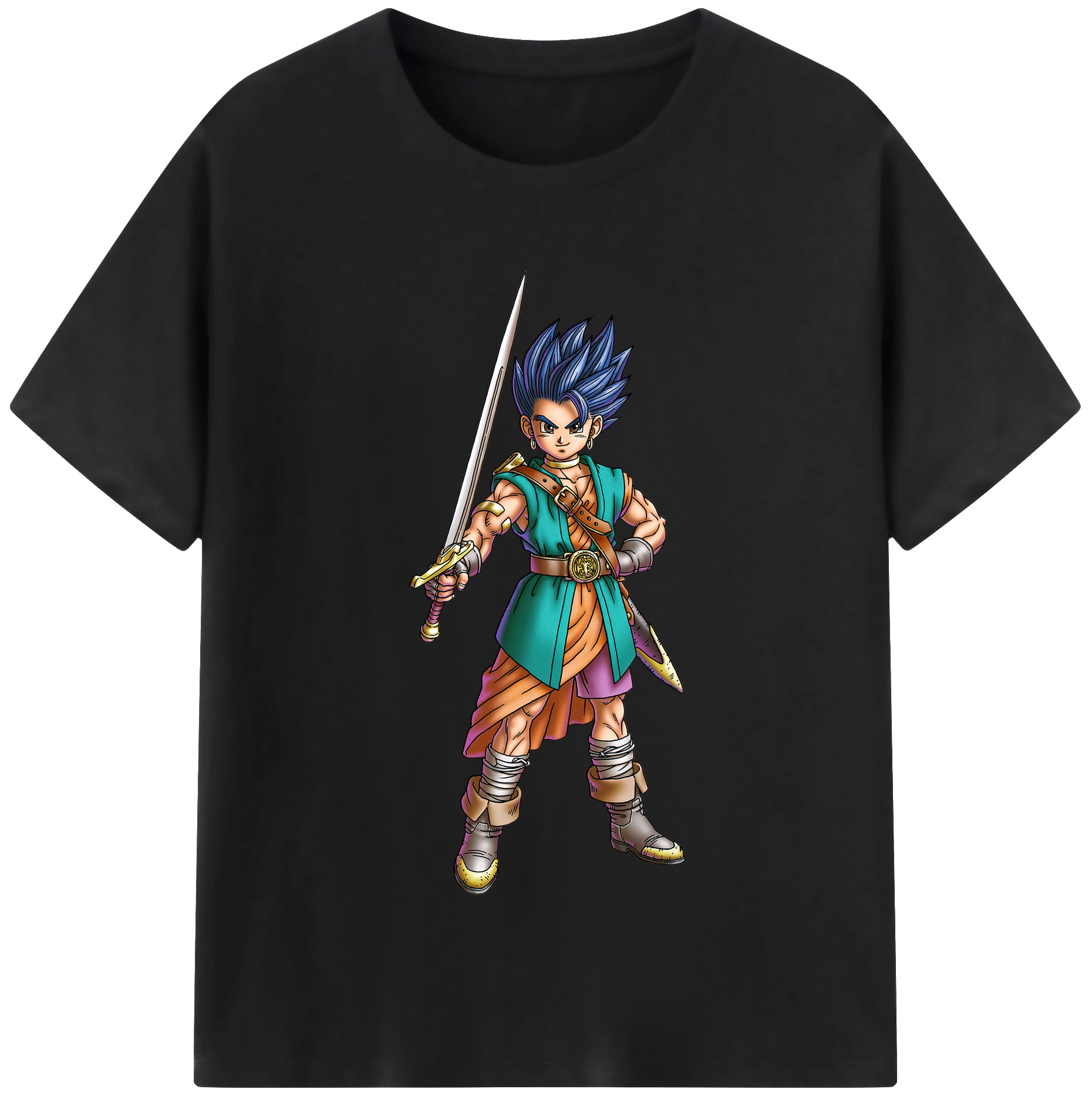 （画像用） ドラゴンクエスト Doragon Kuesuto Dragon Quest レディースカジュアルプリントTシャツ（綿100％）