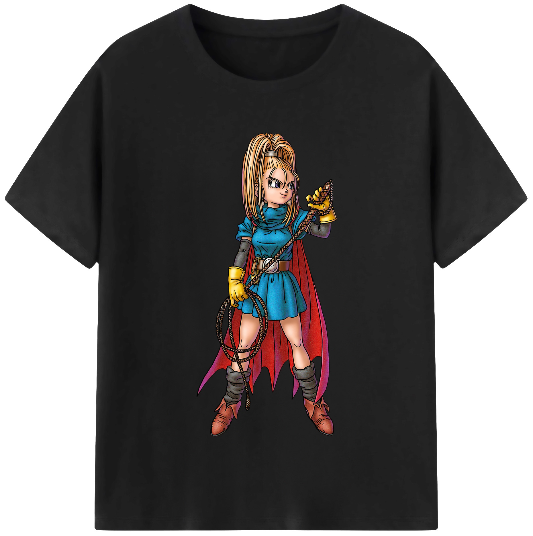 （画像用） ドラゴンクエスト Doragon Kuesuto Dragon Quest レディースカジュアルプリントTシャツ（綿100％）