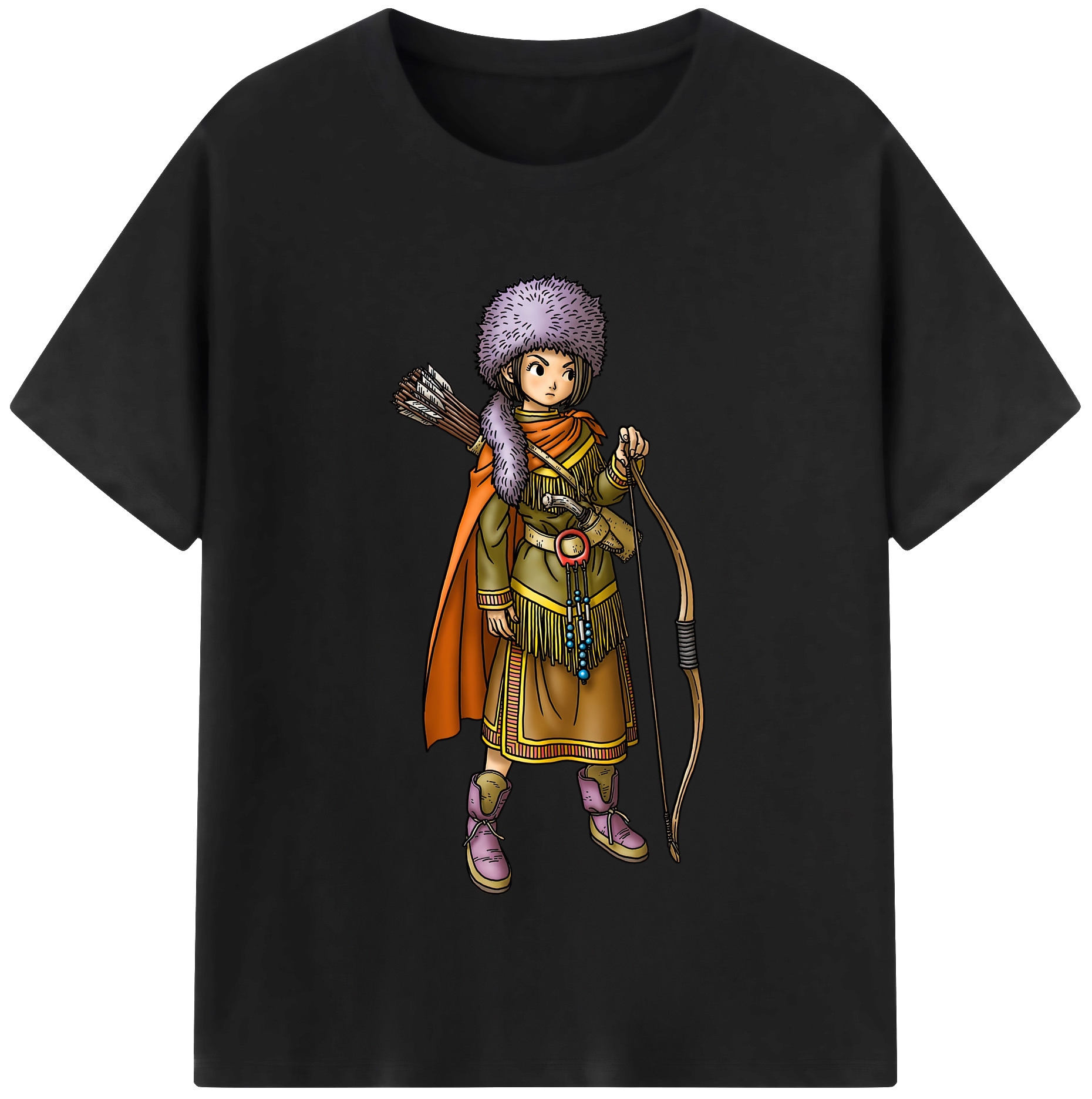 （画像用） ドラゴンクエスト Doragon Kuesuto Dragon Quest レディースカジュアルプリントTシャツ（綿100％）