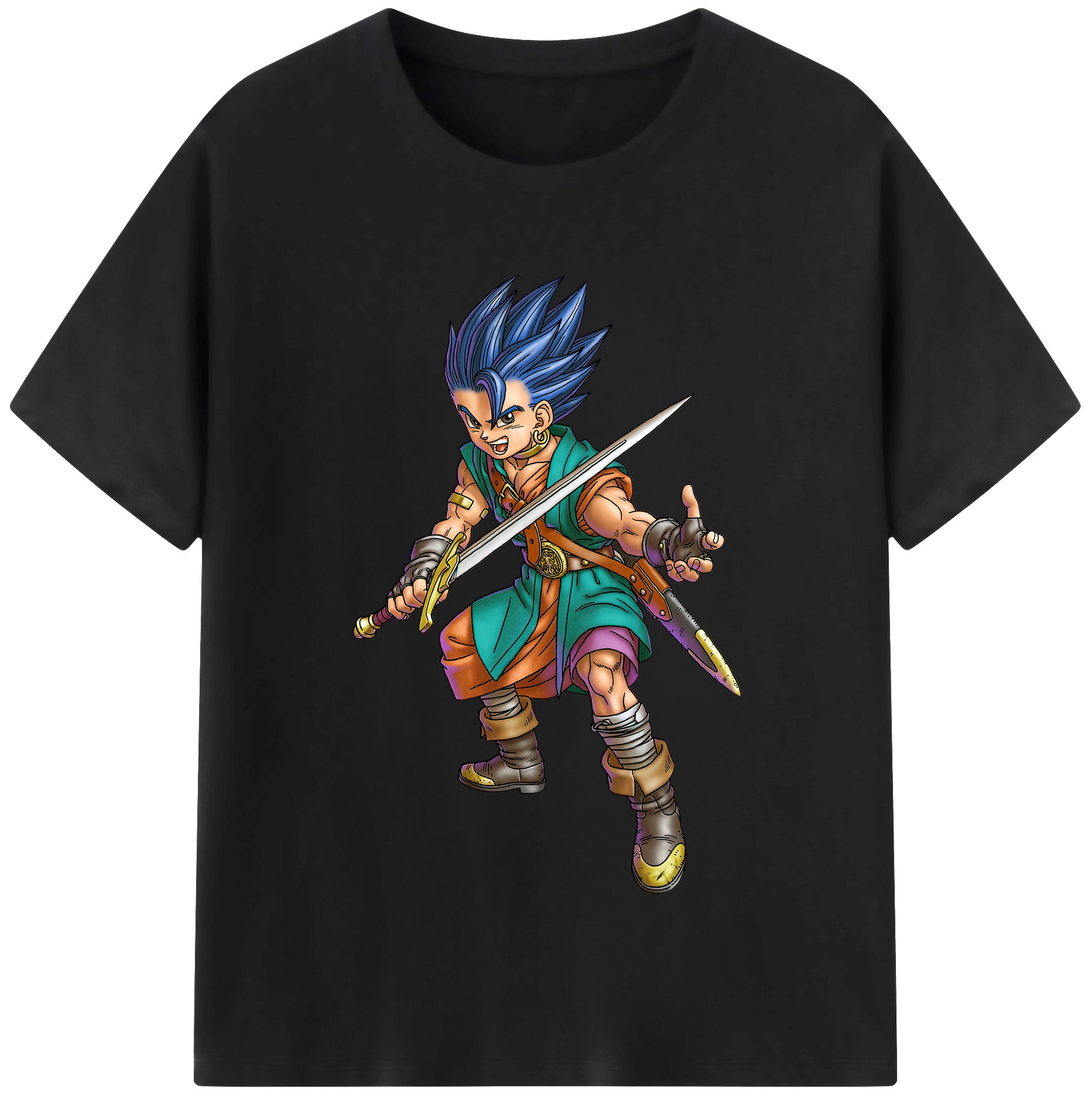 （画像用） ドラゴンクエスト Doragon Kuesuto Dragon Quest レディースカジュアルプリントTシャツ（綿100％）