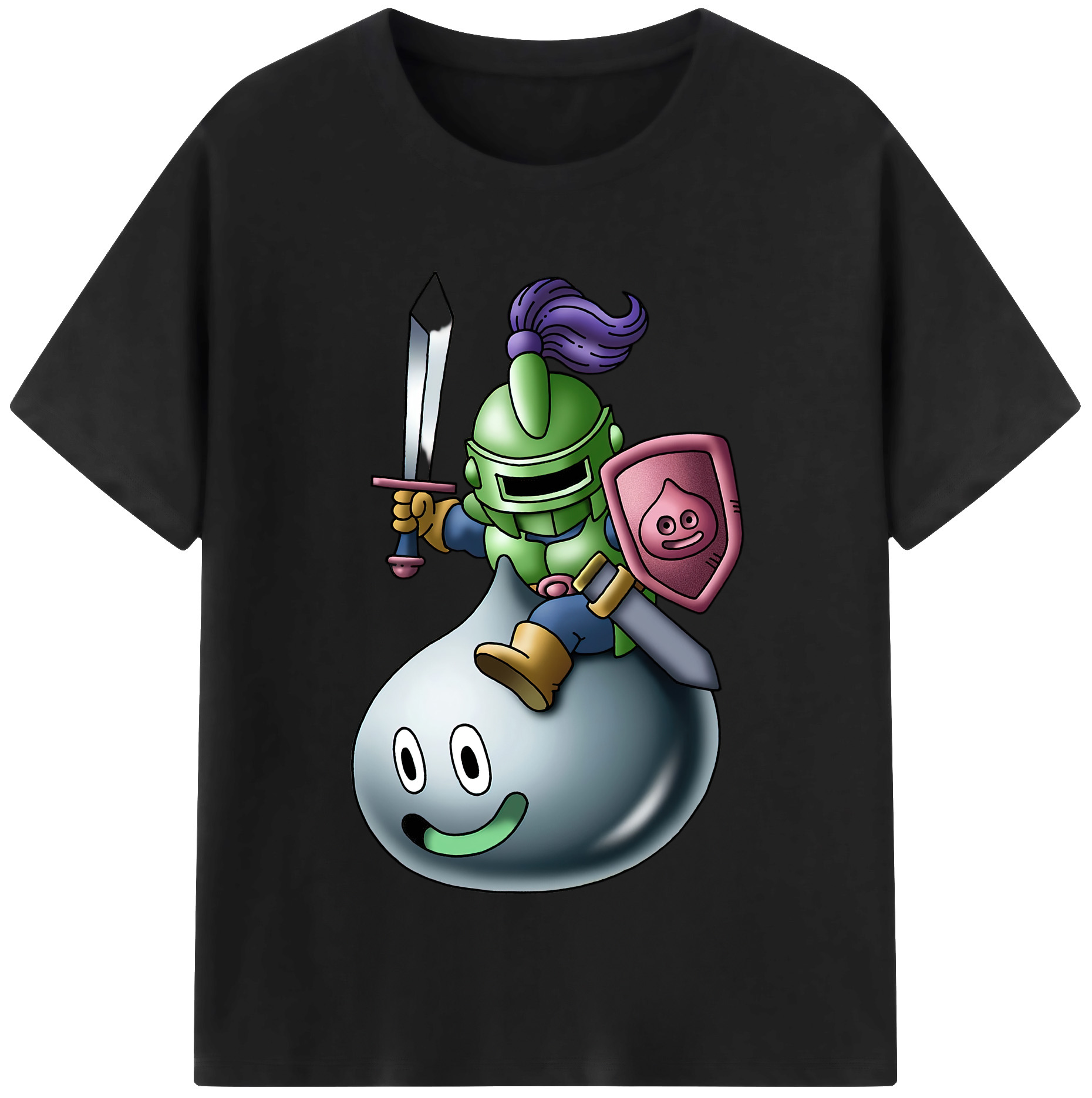 （画像用） ドラゴンクエスト Doragon Kuesuto Dragon Quest レディースカジュアルプリントTシャツ（綿100％）