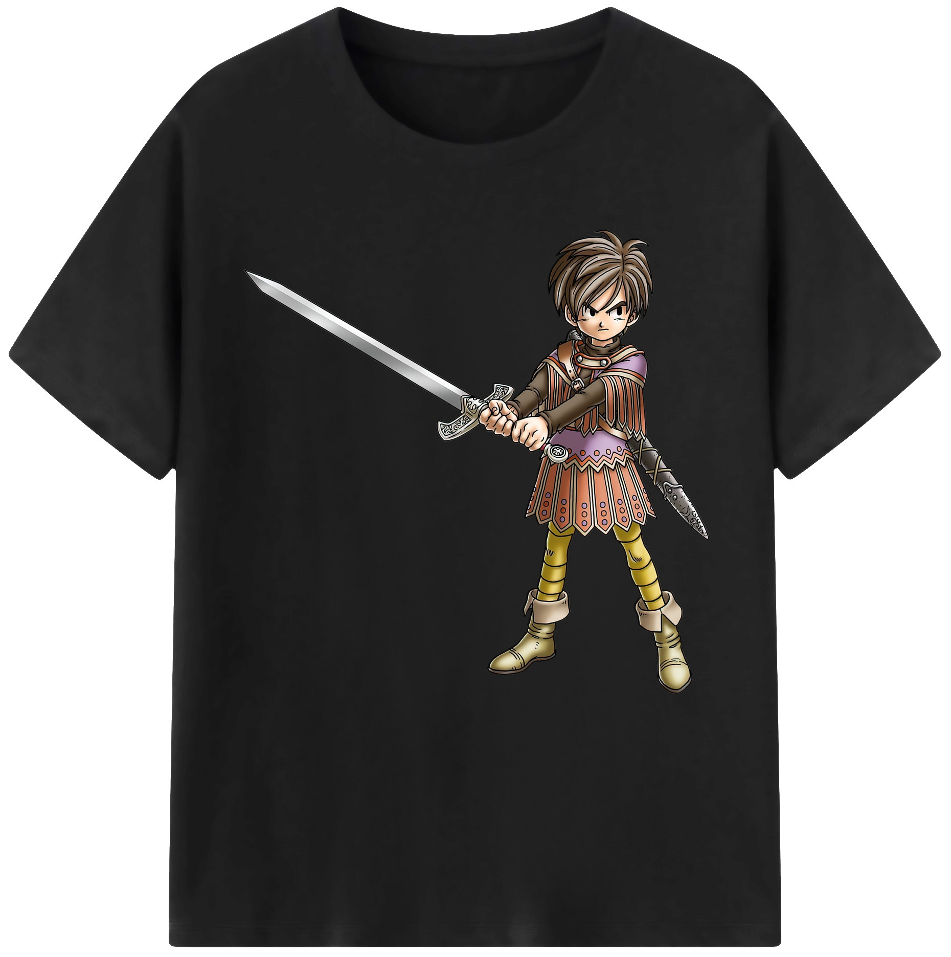 （画像用） ドラゴンクエスト Doragon Kuesuto Dragon Quest レディースカジュアルプリントTシャツ（綿100％）