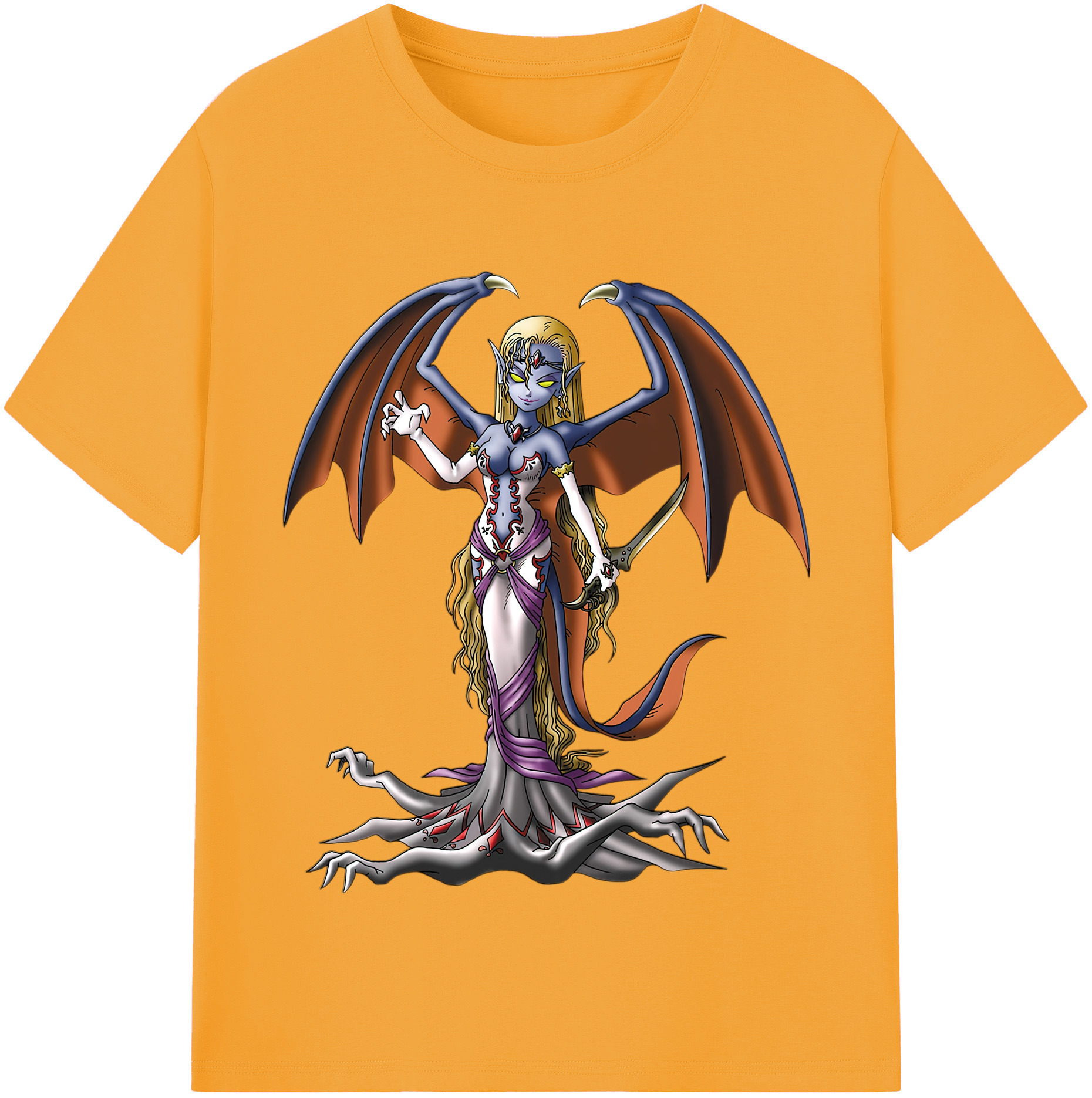 （画像用） ドラゴンクエスト Doragon Kuesuto Dragon Quest レディースカジュアルプリントTシャツ（綿100％）