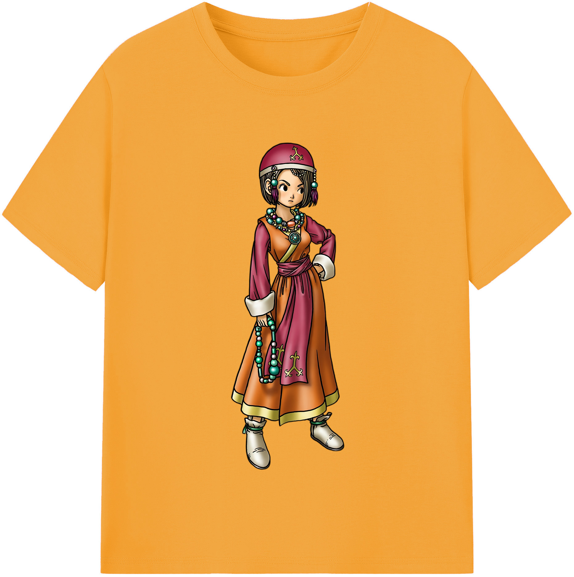 （画像用） ドラゴンクエスト Doragon Kuesuto Dragon Quest レディースカジュアルプリントTシャツ（綿100％）