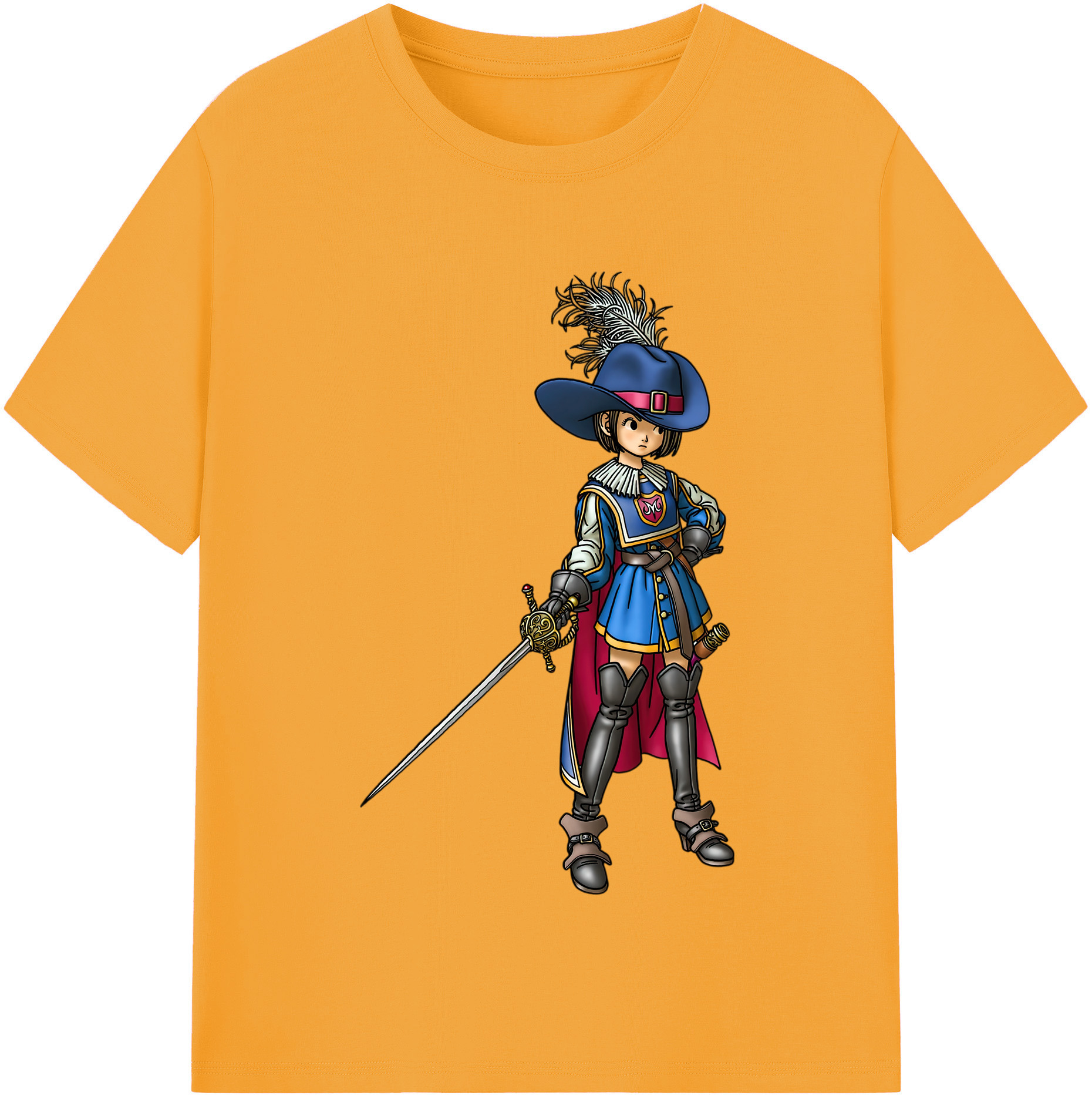 （画像用） ドラゴンクエスト Doragon Kuesuto Dragon Quest レディースカジュアルプリントTシャツ（綿100％）