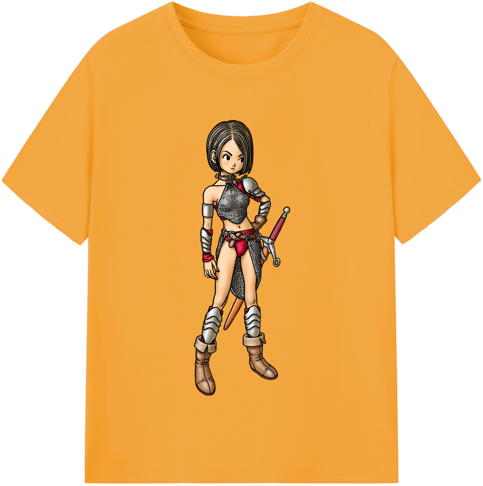 （画像用） ドラゴンクエスト Doragon Kuesuto Dragon Quest レディースカジュアルプリントTシャツ（綿100％）
