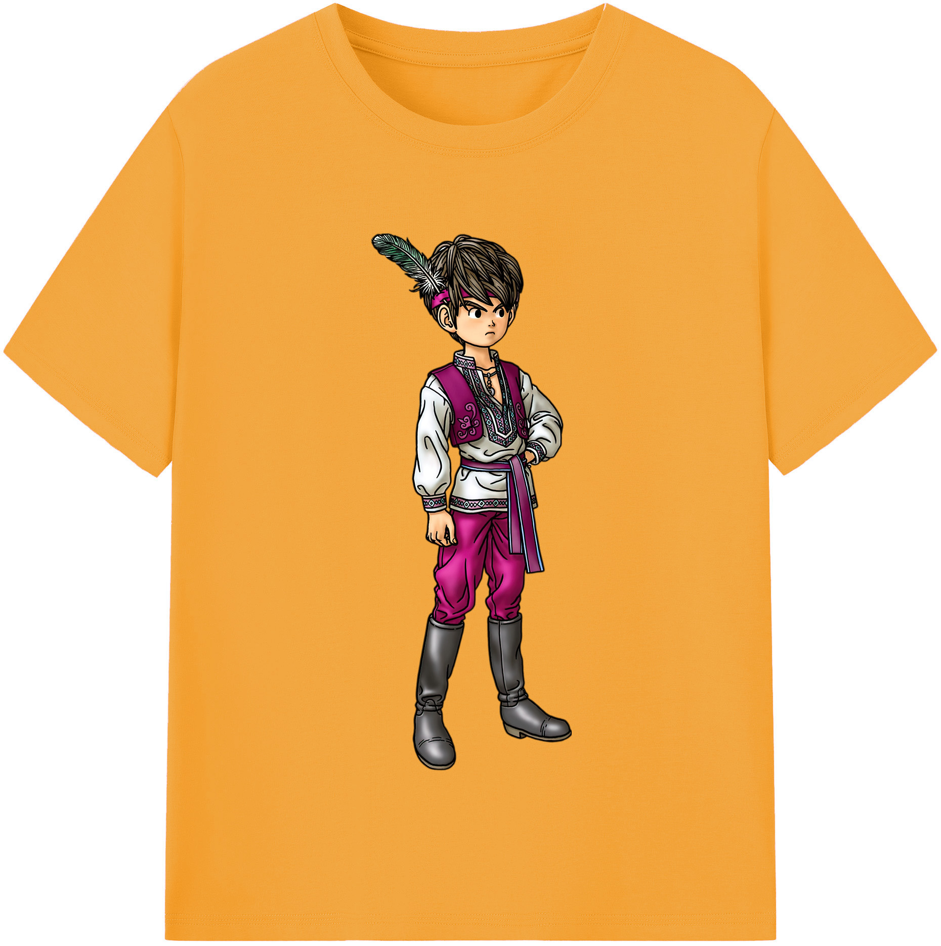（画像用） ドラゴンクエスト Doragon Kuesuto Dragon Quest レディースカジュアルプリントTシャツ（綿100％）
