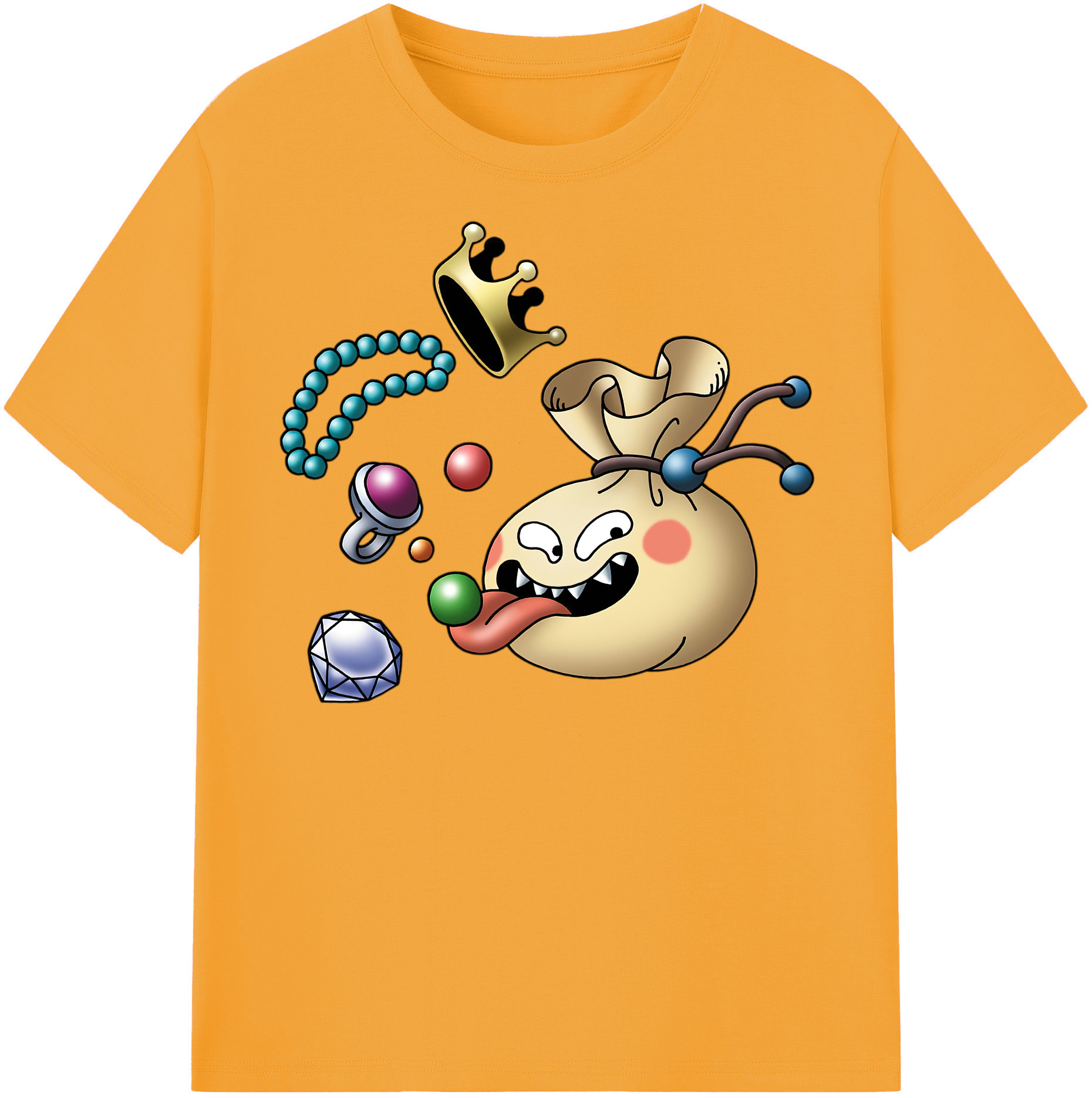 （画像用） ドラゴンクエスト Doragon Kuesuto Dragon Quest レディースカジュアルプリントTシャツ（綿100％）